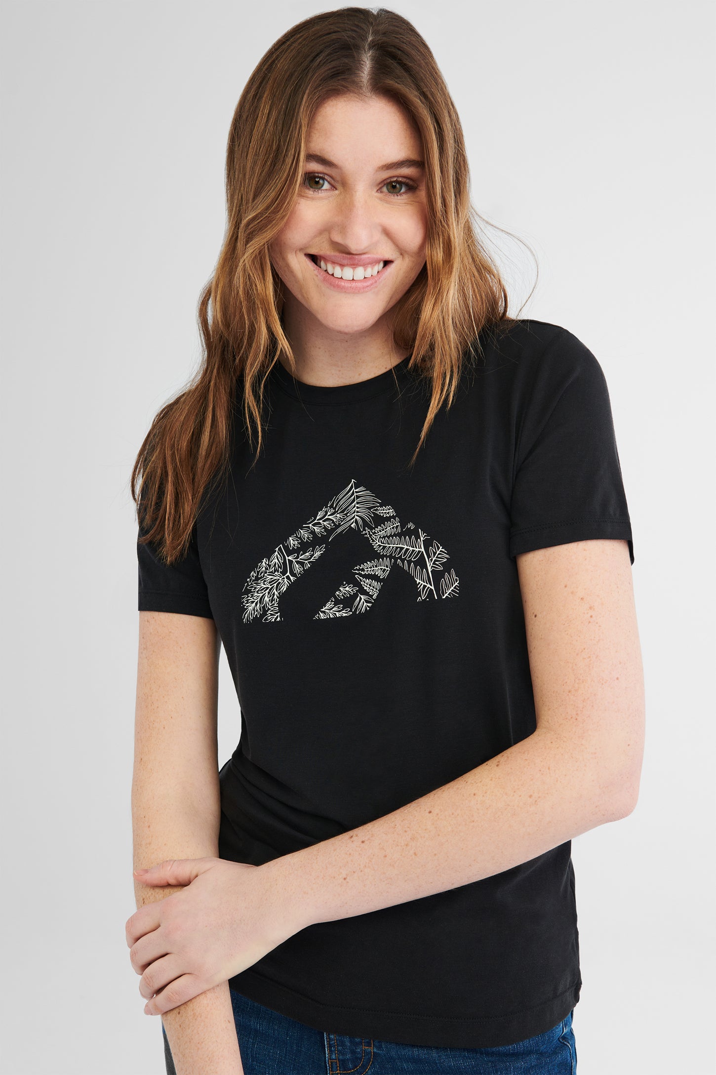 T-shirt imprimé BM, 2/50$ - Femme && NOIR