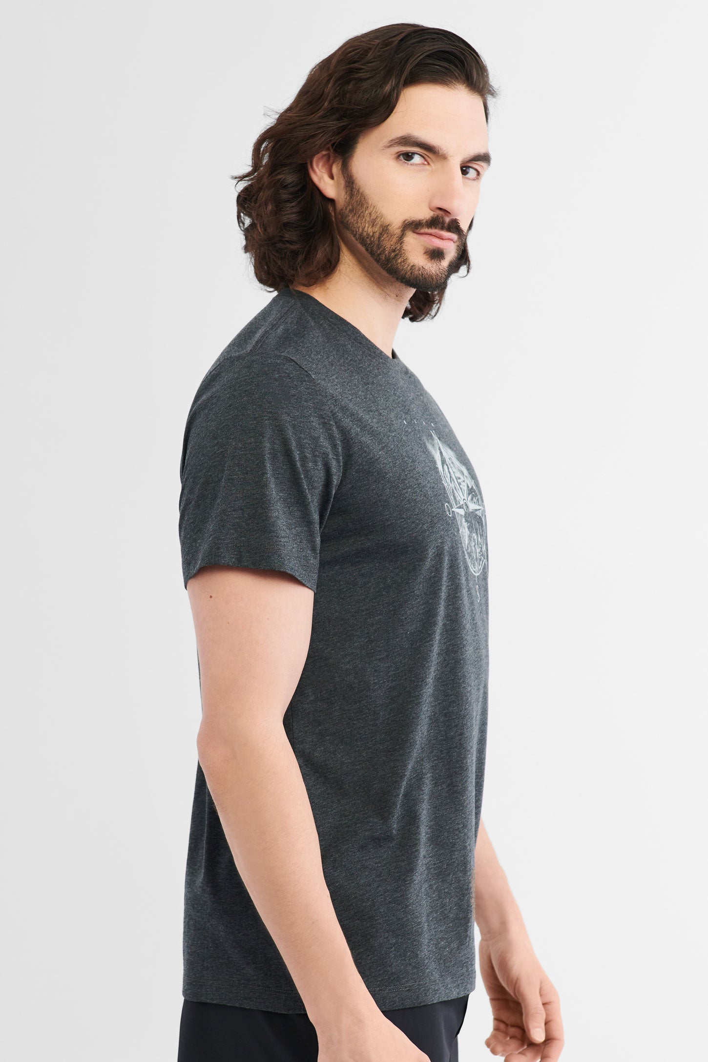 T-shirt polyester recyclé et coton bio BM, 2/50$ - Homme && GRIS