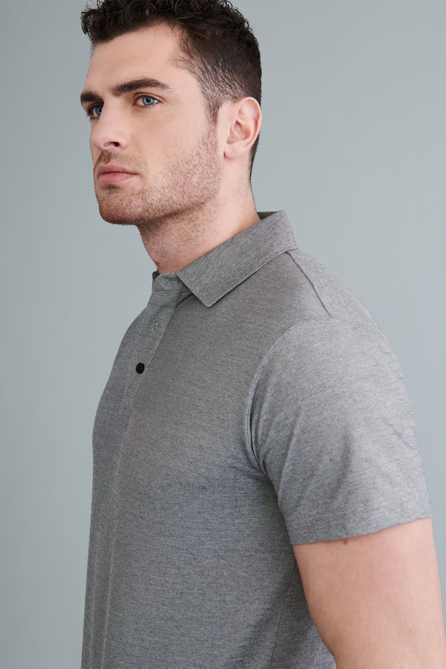 Polo manches courtes en coton - Homme && NOIR