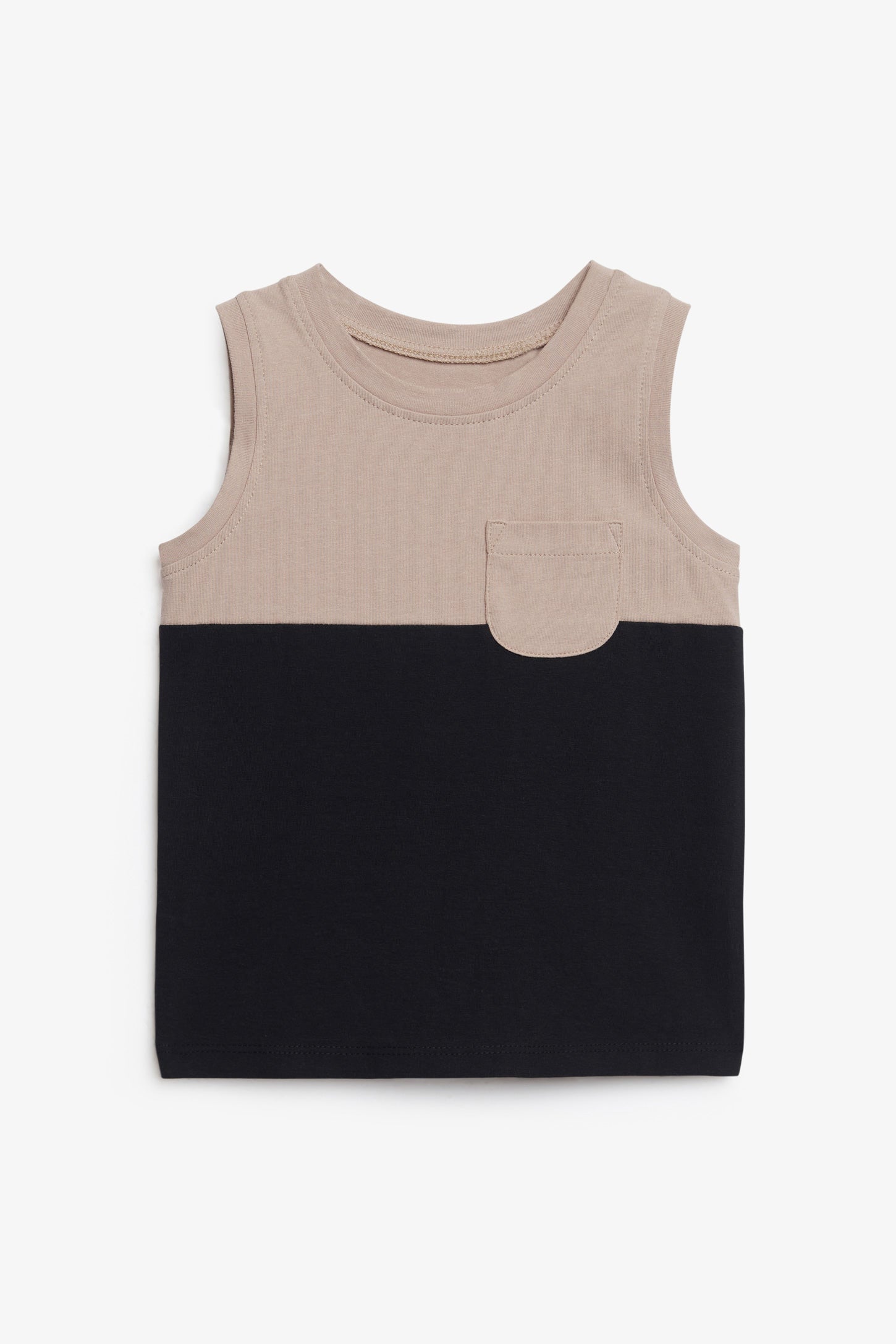 Camisole à poche en coton, 2/20$ - Bébé garçon && BEIGE