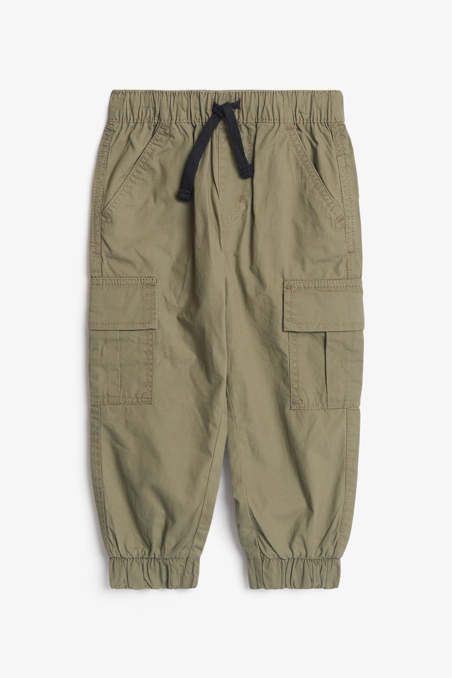 Pantalon jogger cargo en popeline - Bébé garçon && OLIVE