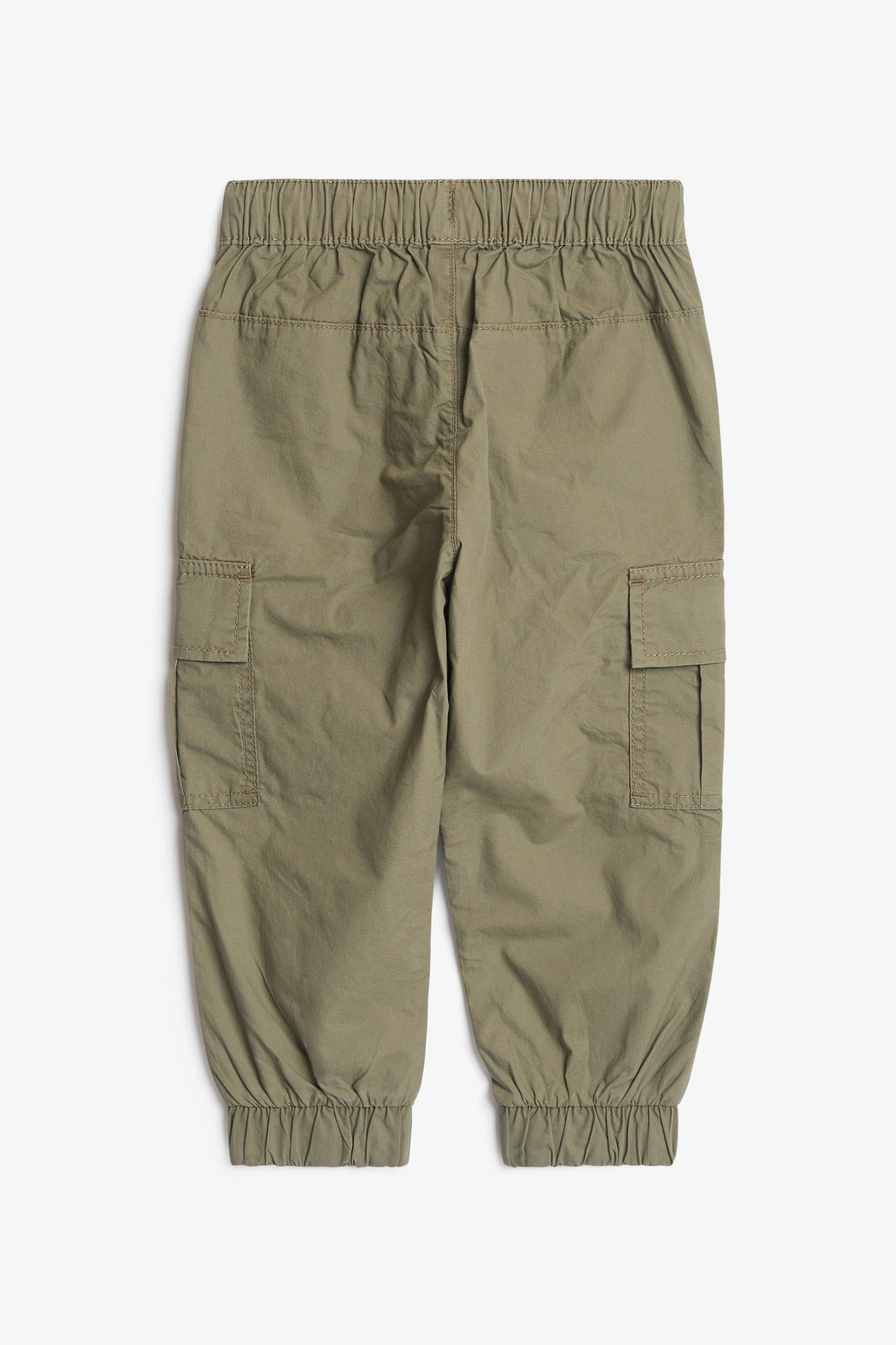 Pantalon jogger cargo en popeline - Bébé garçon && OLIVE