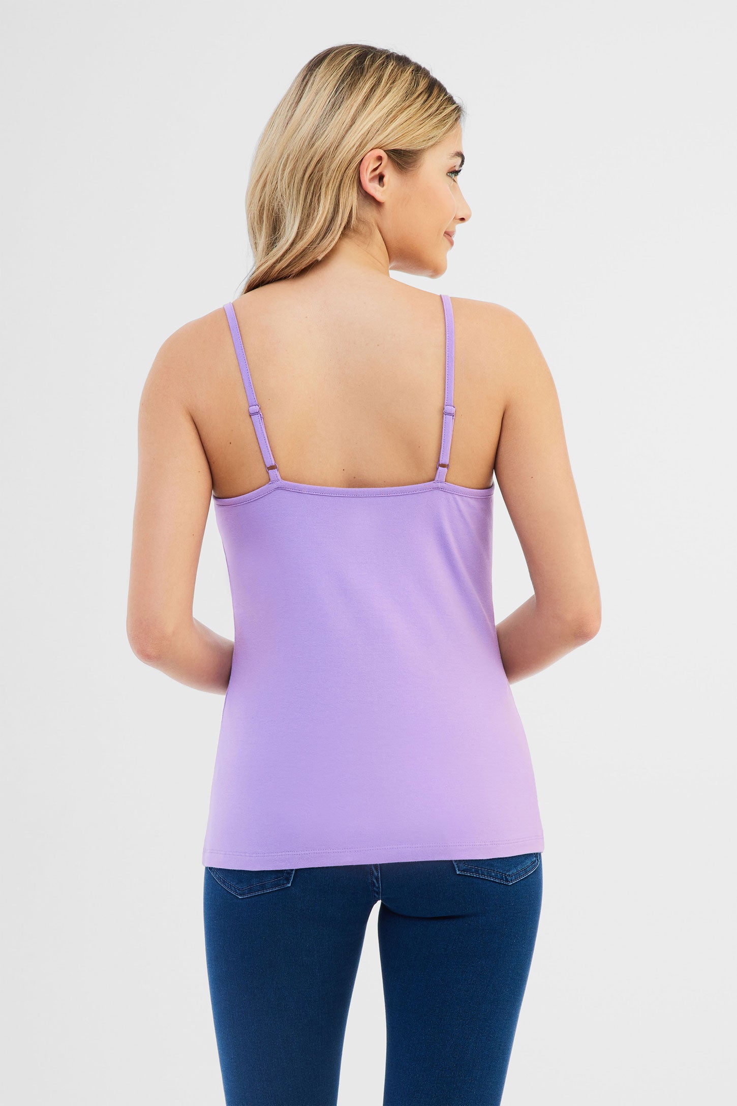 Prix pop, Camisole encolure en V à bretelles fines - Femme && LILAS