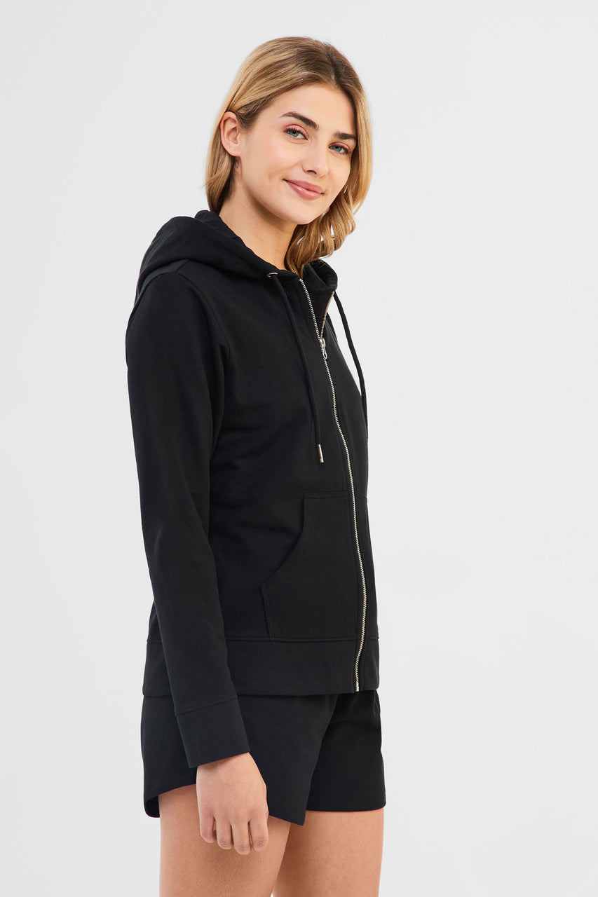 Prix pop, Veste à capuchon ouatée - Femme && NOIR