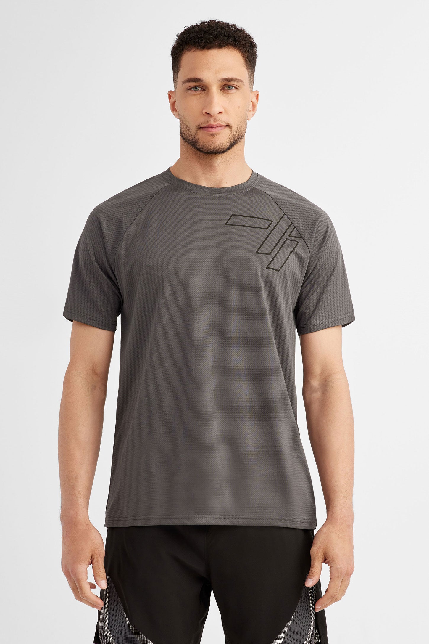 T-shirt athlétique - Homme && GRIS FONCE