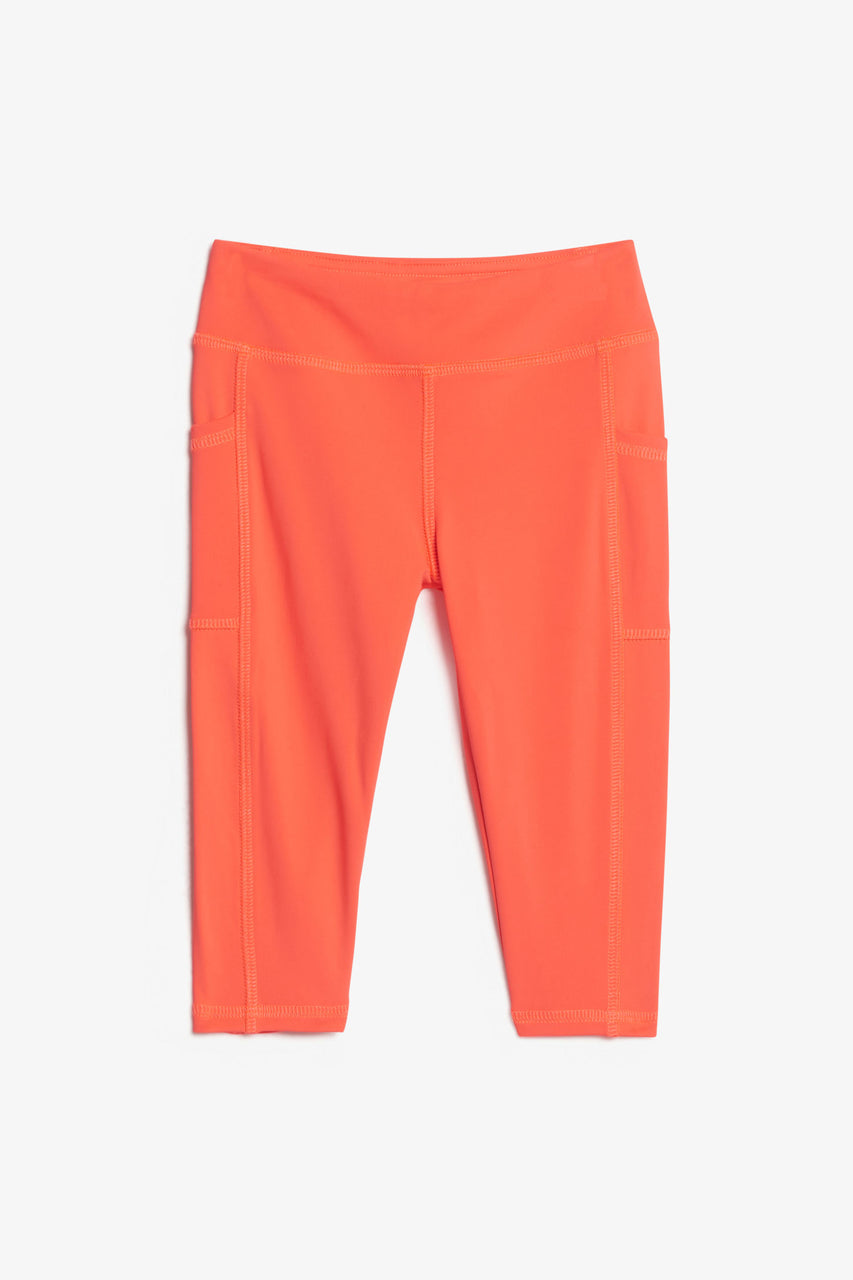 Athletic capri leggings with pockets - Girls