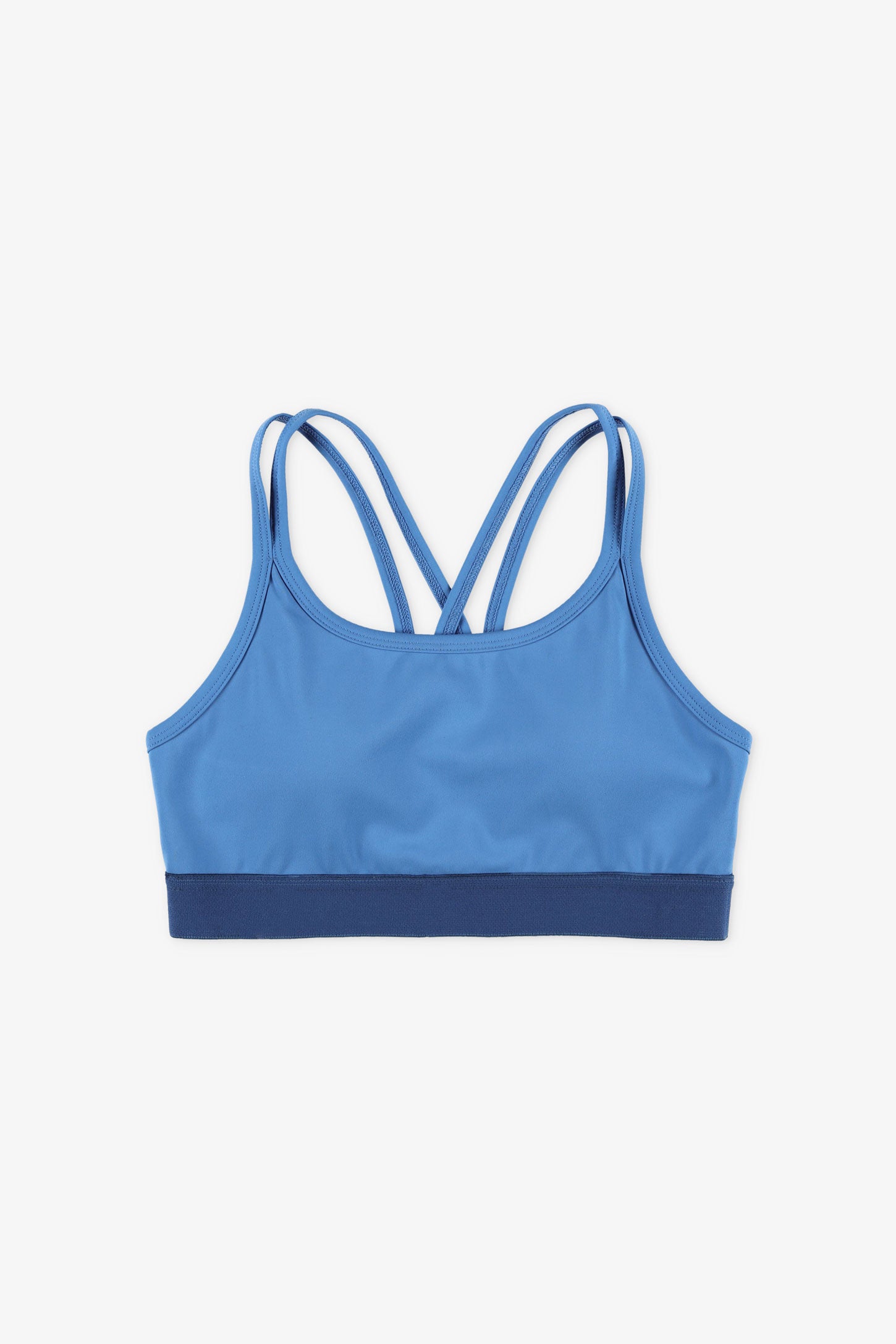 Athletic bra with crossed back straps - Teenage girl