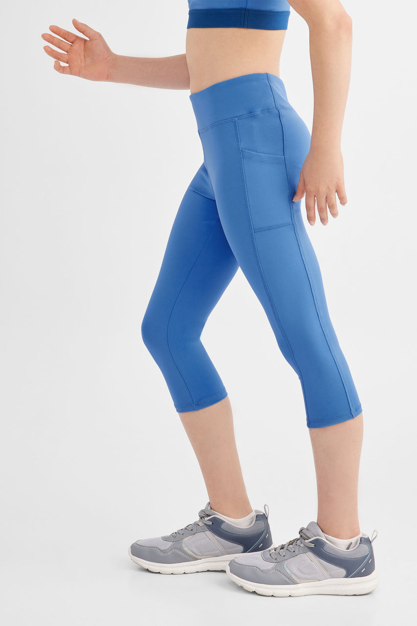 Athletic capri leggings with pockets - Teenage girl