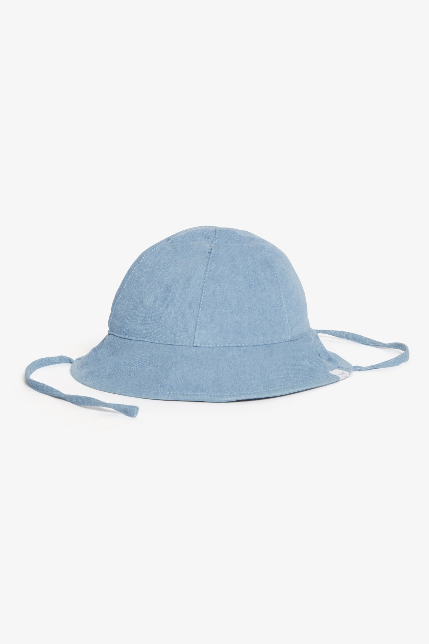 Chapeau soleil à cordons en coton - Bébé fille && DENIM