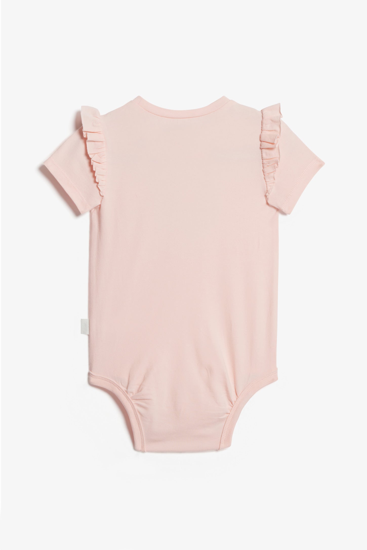 Cache-couche à volants aux épaules coton, 2T-3T - Bébé fille && ROSE PALE