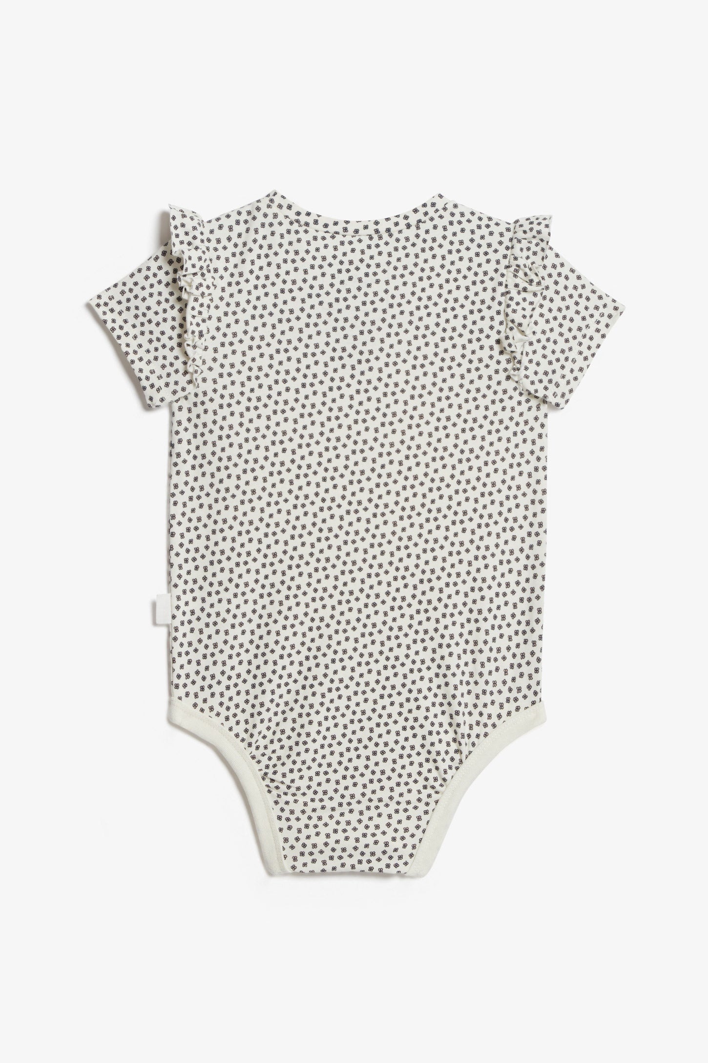 Cache-couche à volants aux épaules coton, 2T-3T - Bébé fille && BLANC MULTI