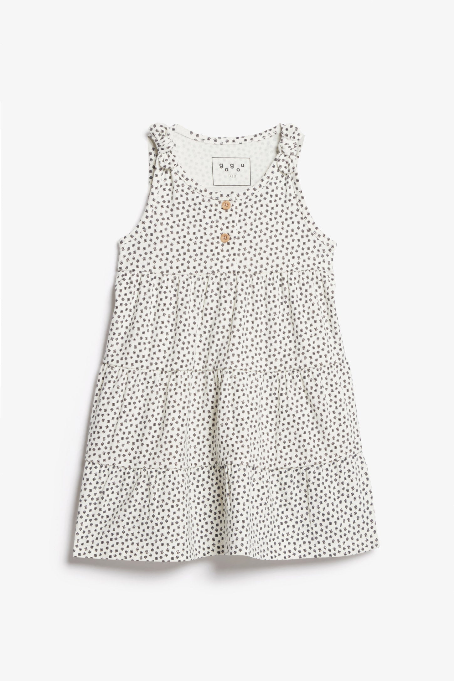 Robe à volants étagés en coton, 2T-3T - Bébé fille && BLANC MULTI