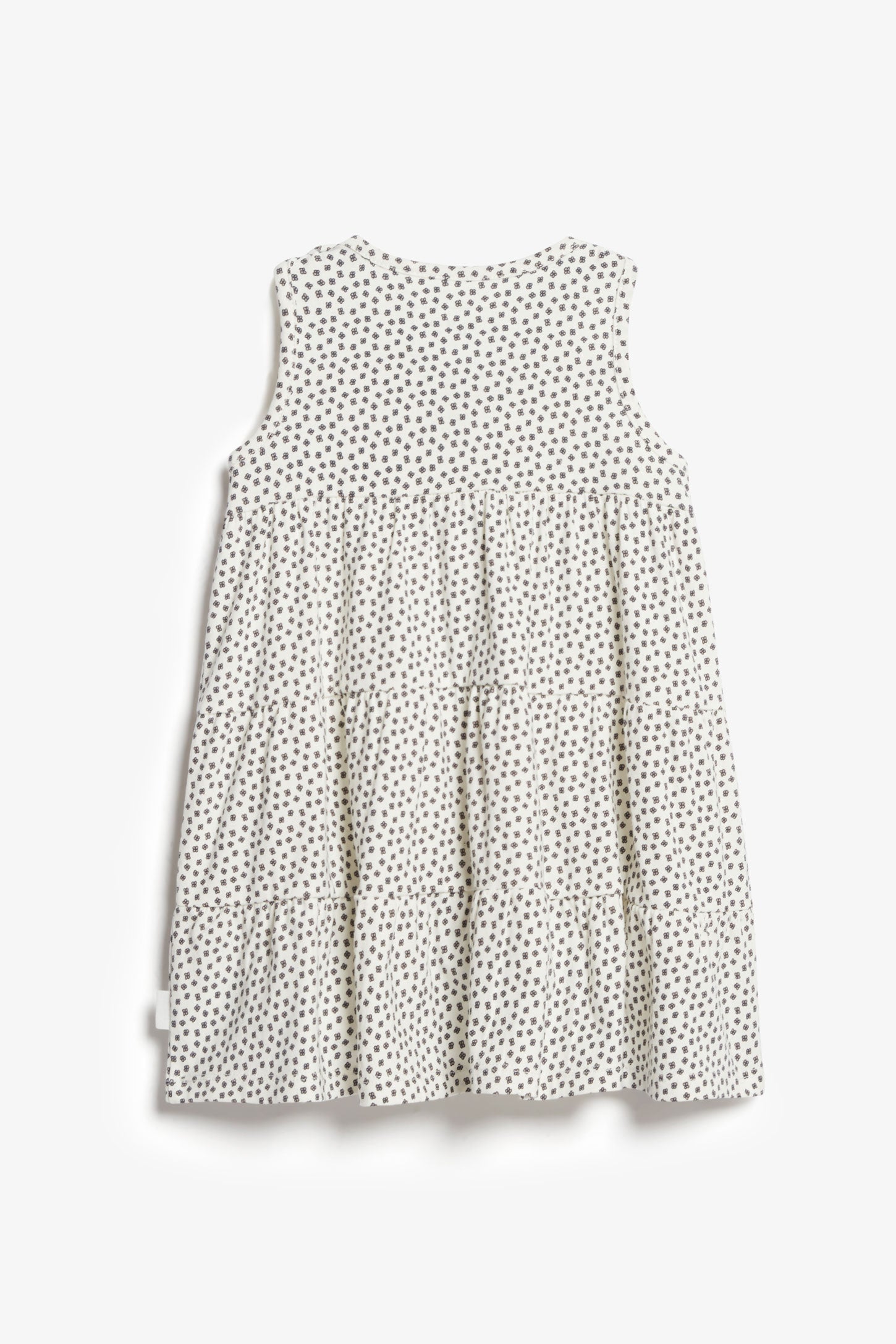 Robe à volants étagés en coton, 2T-3T - Bébé fille && BLANC MULTI