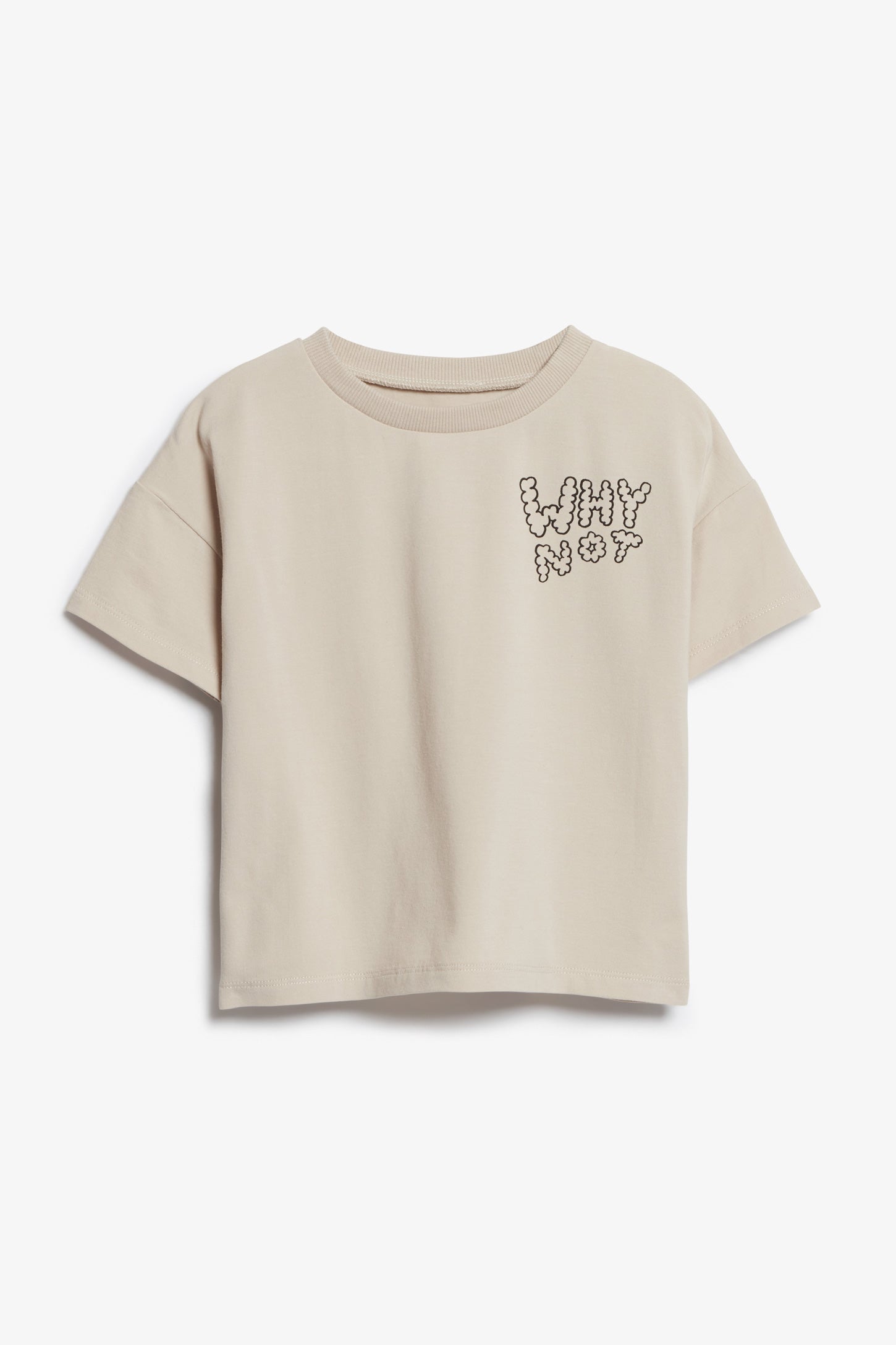 T-shirt ample en coton bio - Bébé garçon && BEIGE