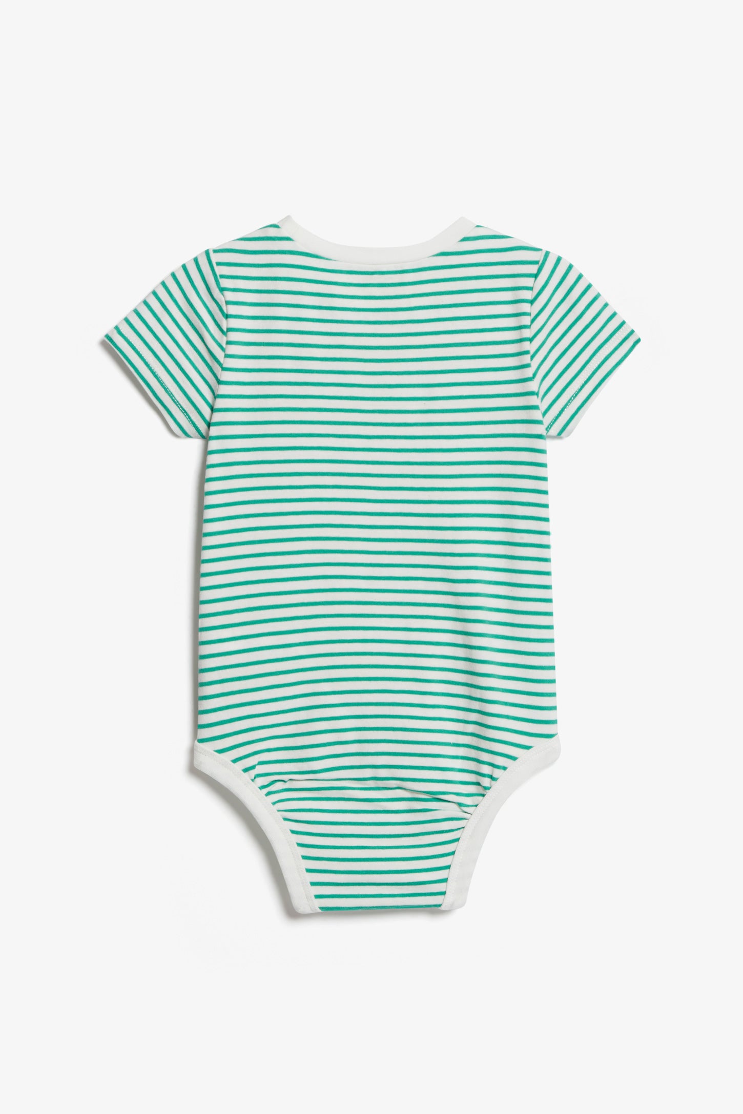 Cache-couche en coton bio, 2T-3T - Bébé garçon && VERT/BLANC