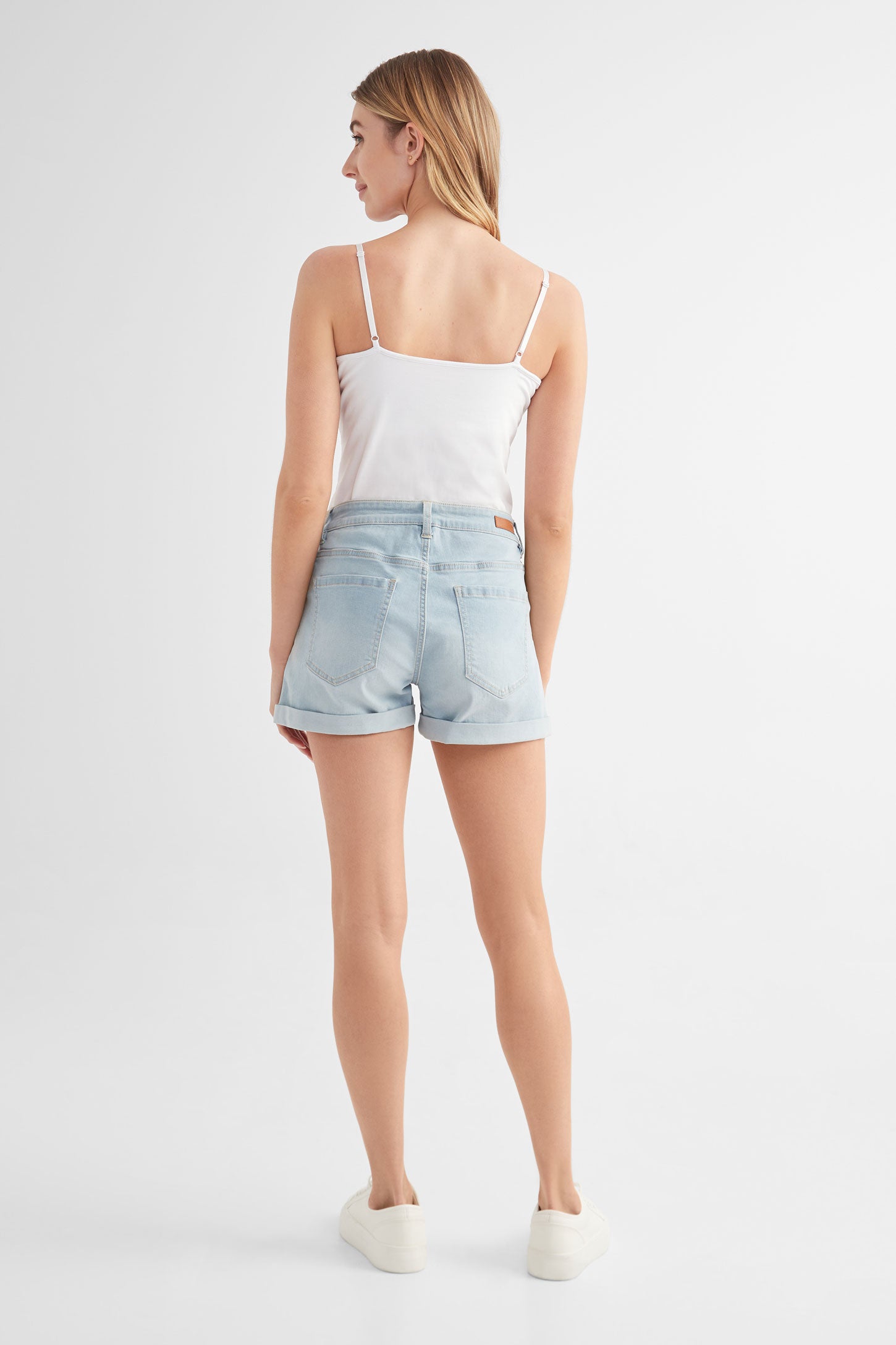 Short 5 poches en jean - Femme && DENIM PALE