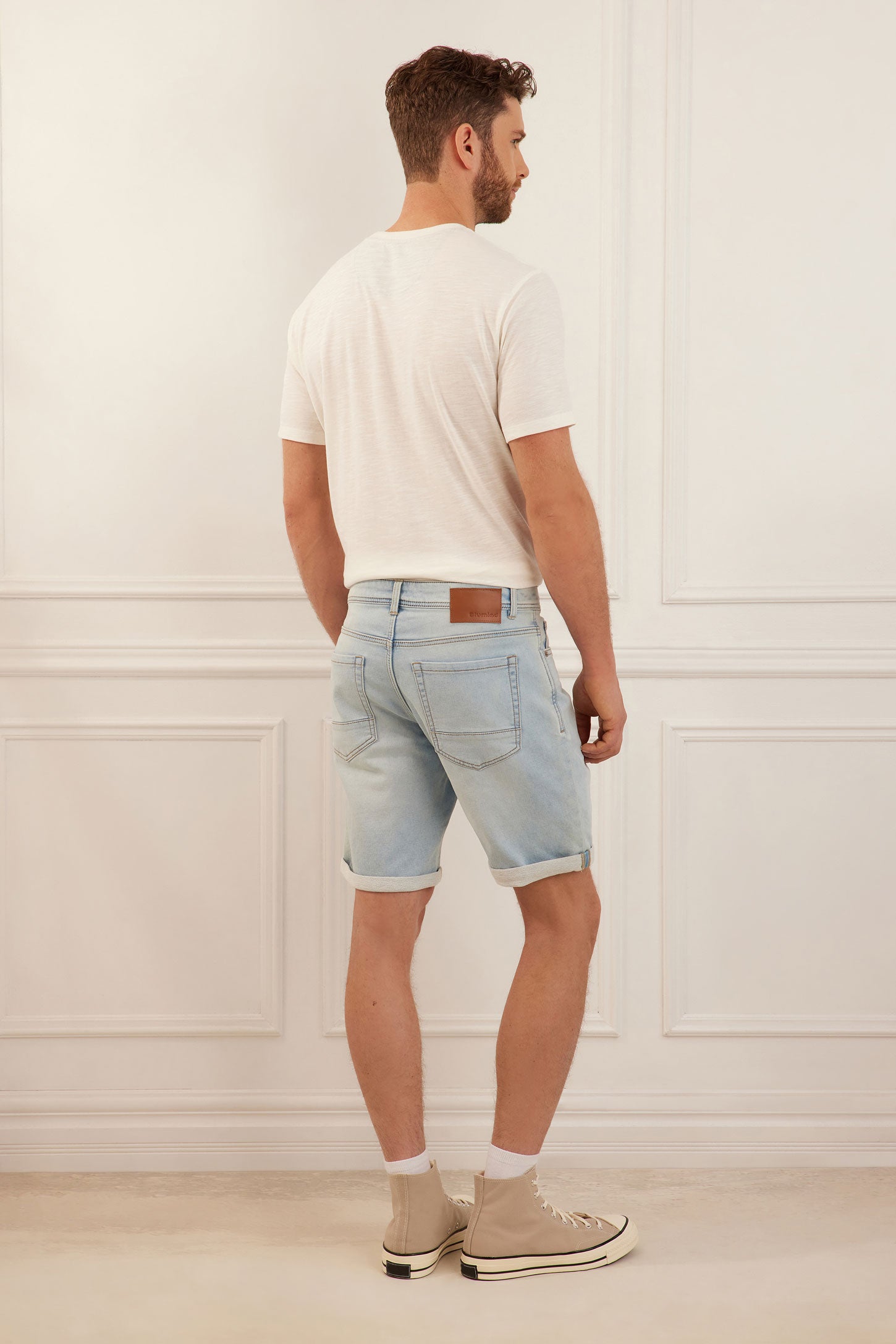 Short 5 poches en jeans - Homme && DENIM PALE