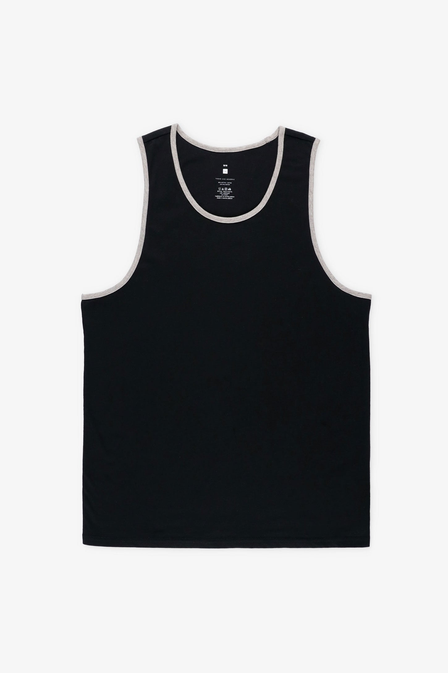 Duos futés, Camisole Ringer en coton, 2/30$ - Homme && NOIR