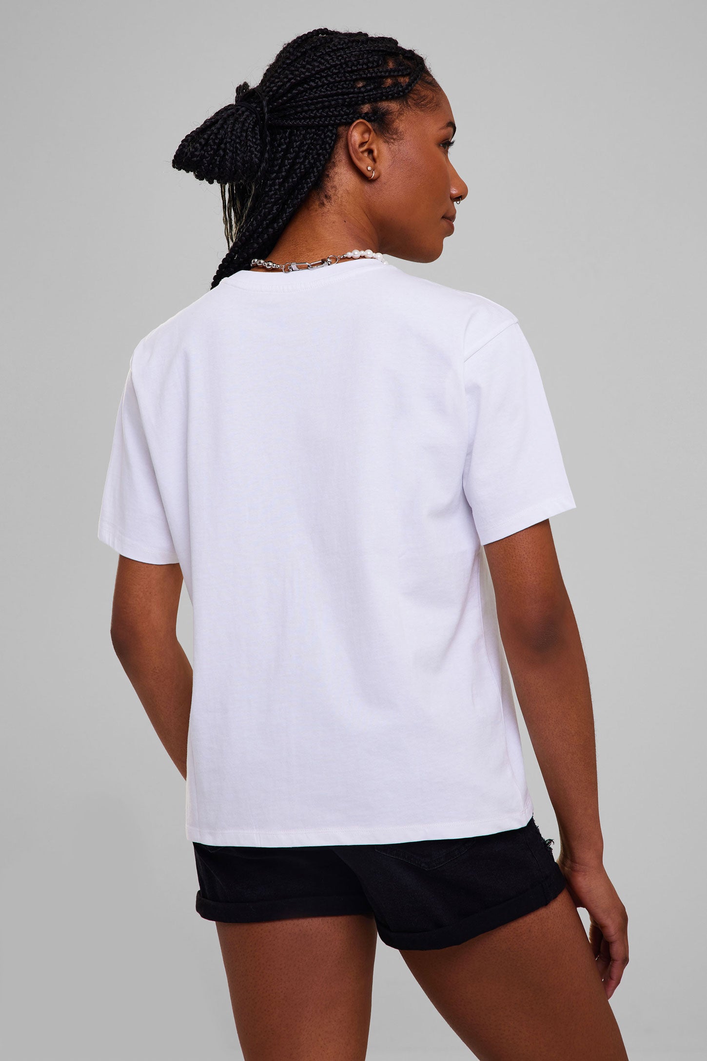 T-shirt coupe surdimensionnée en coton - Femme && BLANC