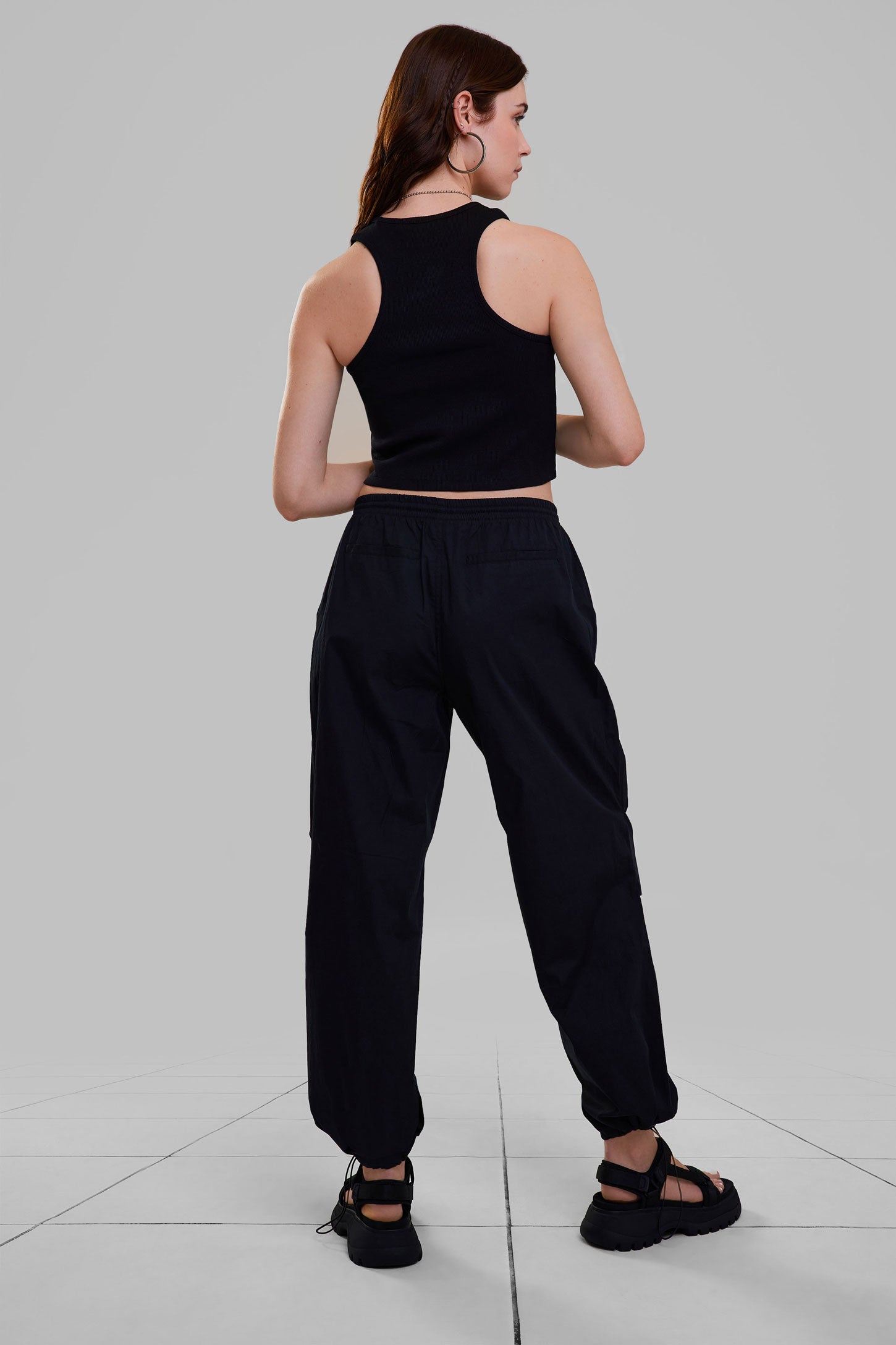 Pantalon parachute - Femme && NOIR