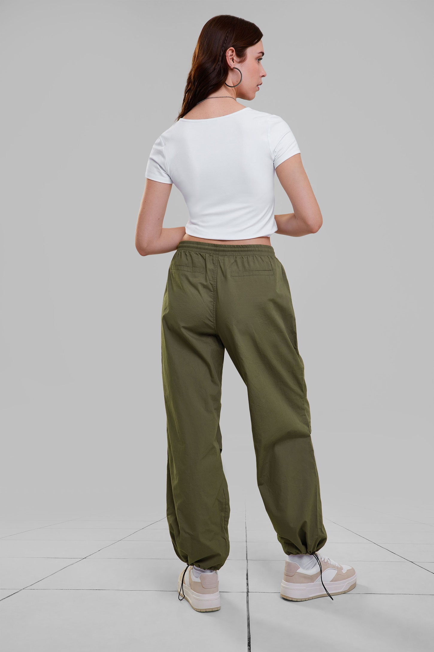 Pantalon parachute - Femme && KAKI