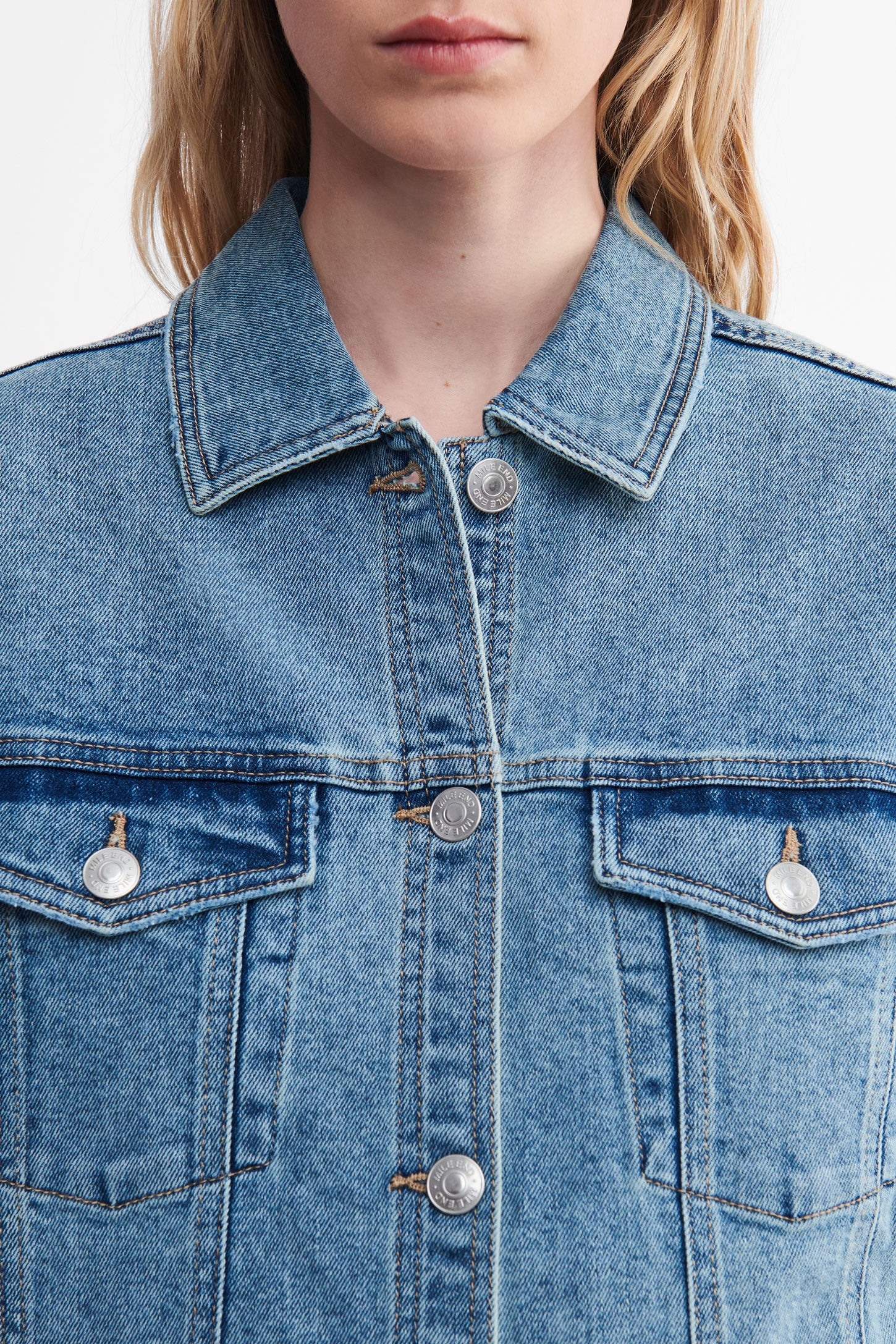 Veste en jeans surdimensionnée - Femme && DENIM PALE