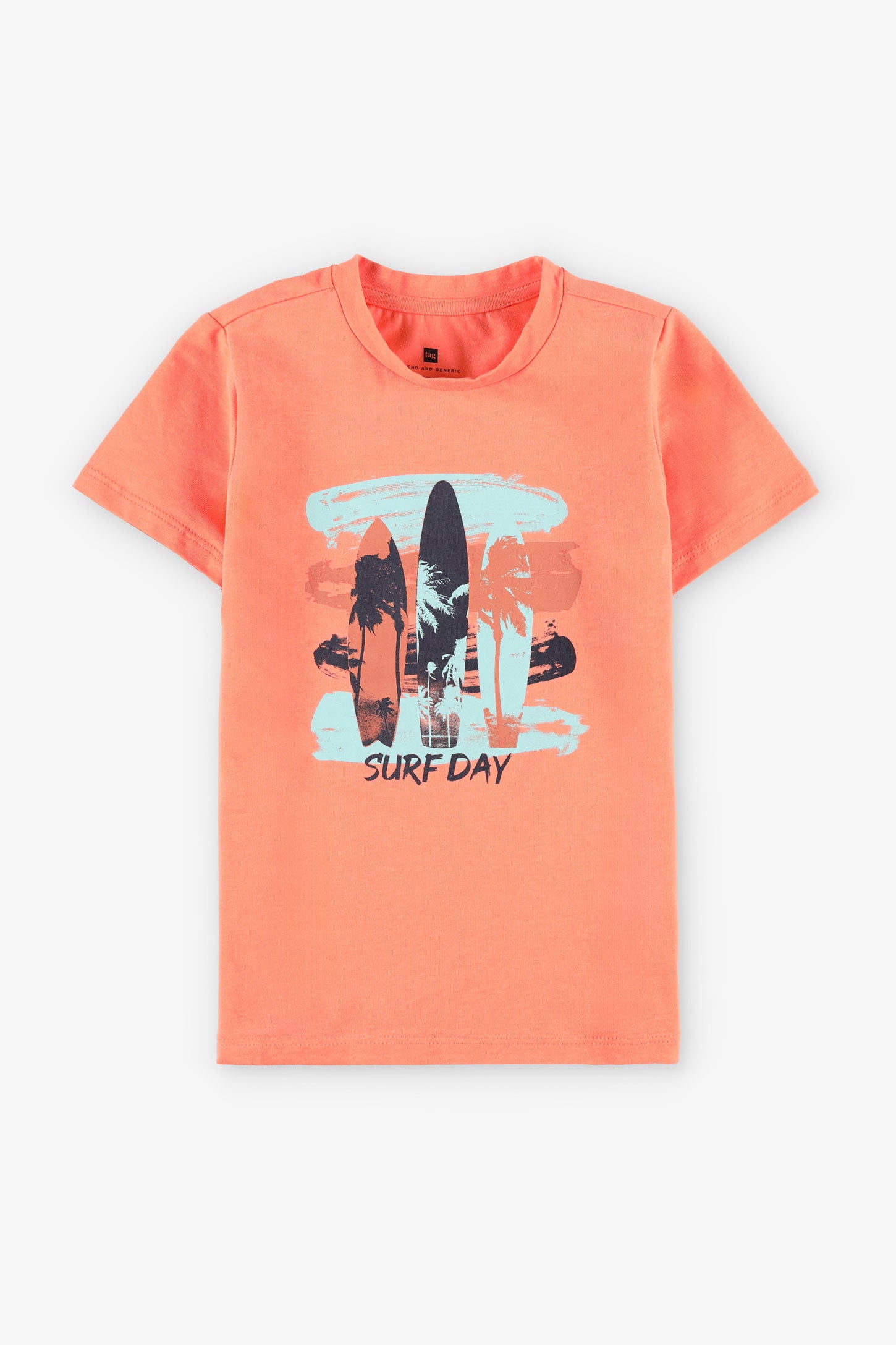 T-shirt imprimé en coton, 2/20$ - Enfant garçon && CORAIL