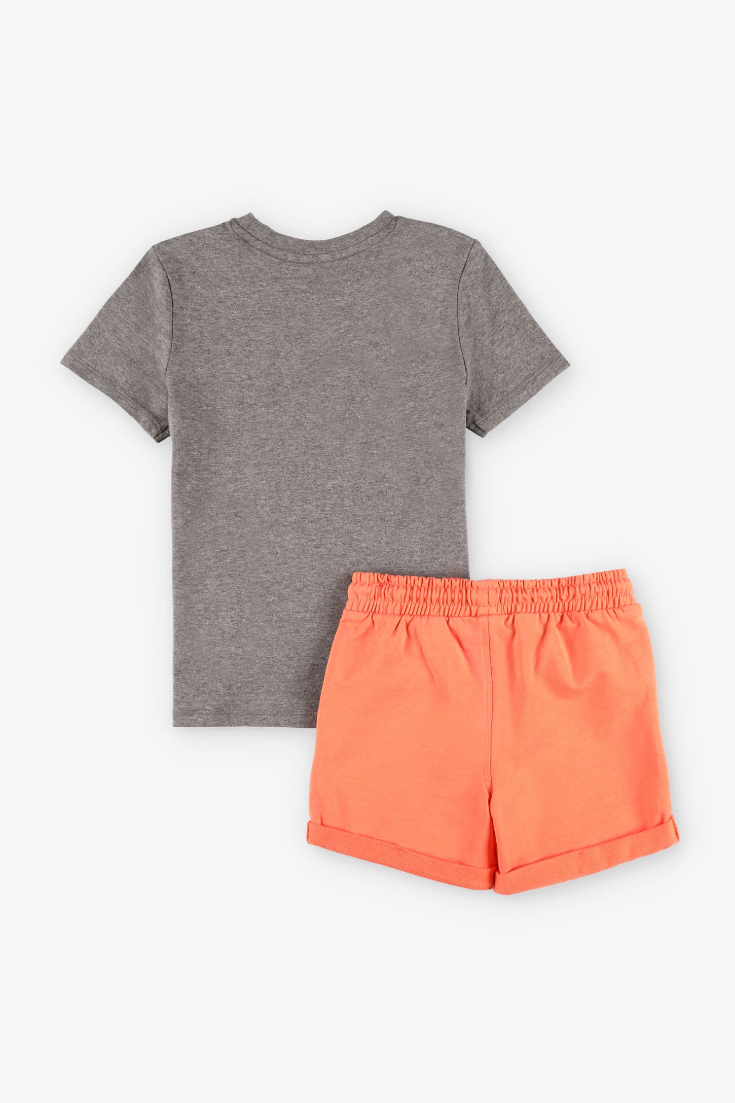 Ensemble 2-pièces t-shirt et short - Enfant garçon && GRIS MIXTE