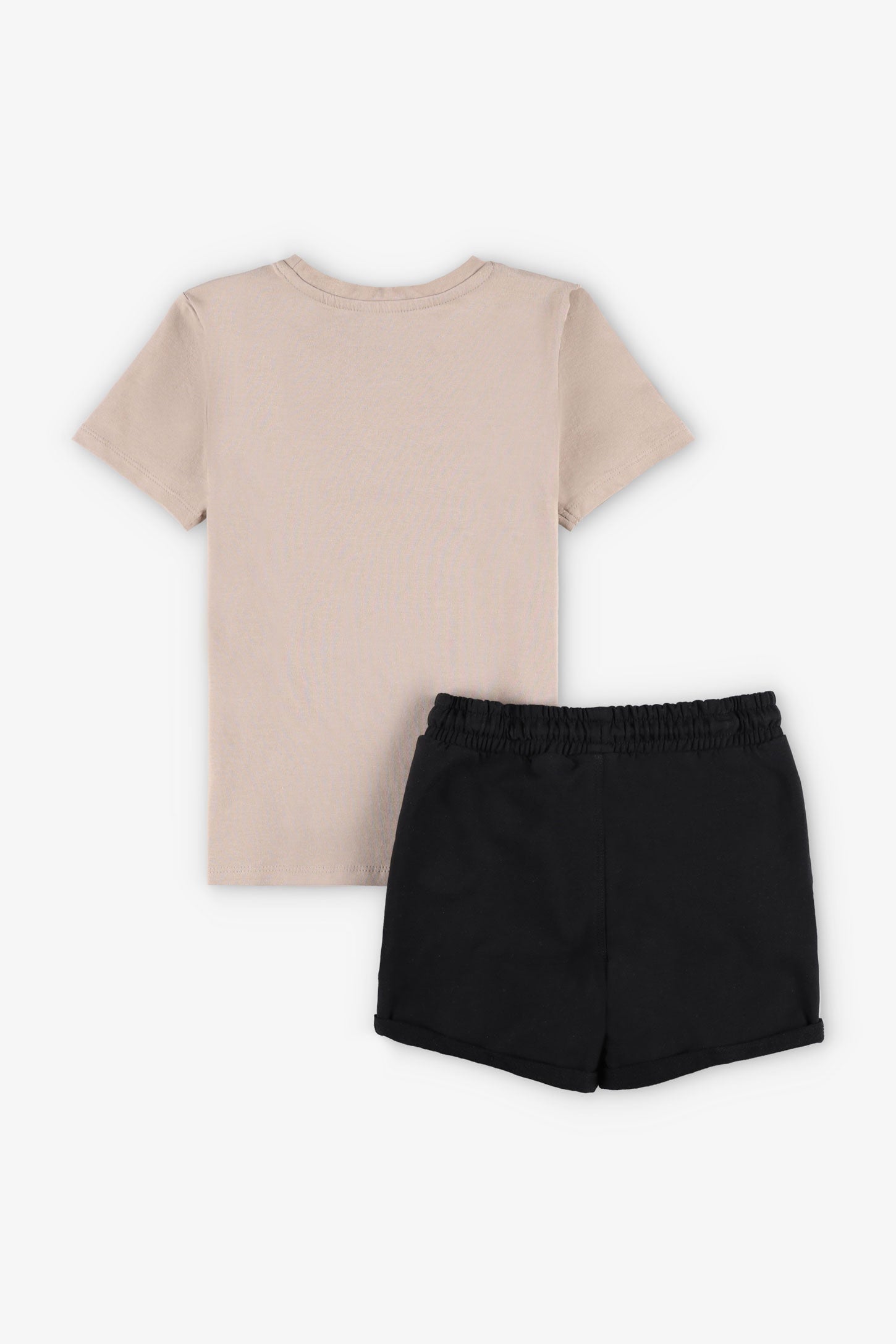 Ensemble 2-pièces t-shirt et short - Enfant garçon && TAUPE