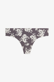 Thong imprimé - Femme && CHARBON
