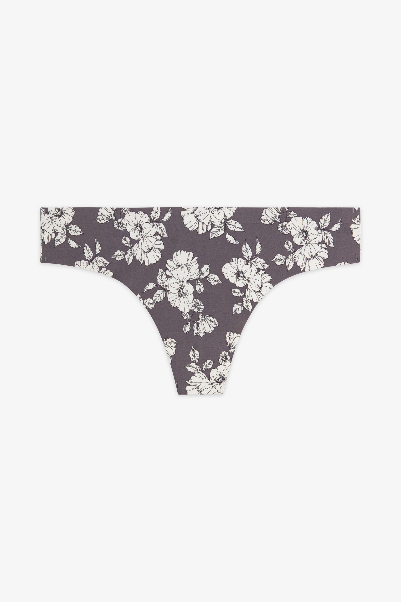 Thong imprimé - Femme && CHARBON