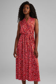 Robe longue cache-coeur - Femme && ROUGE