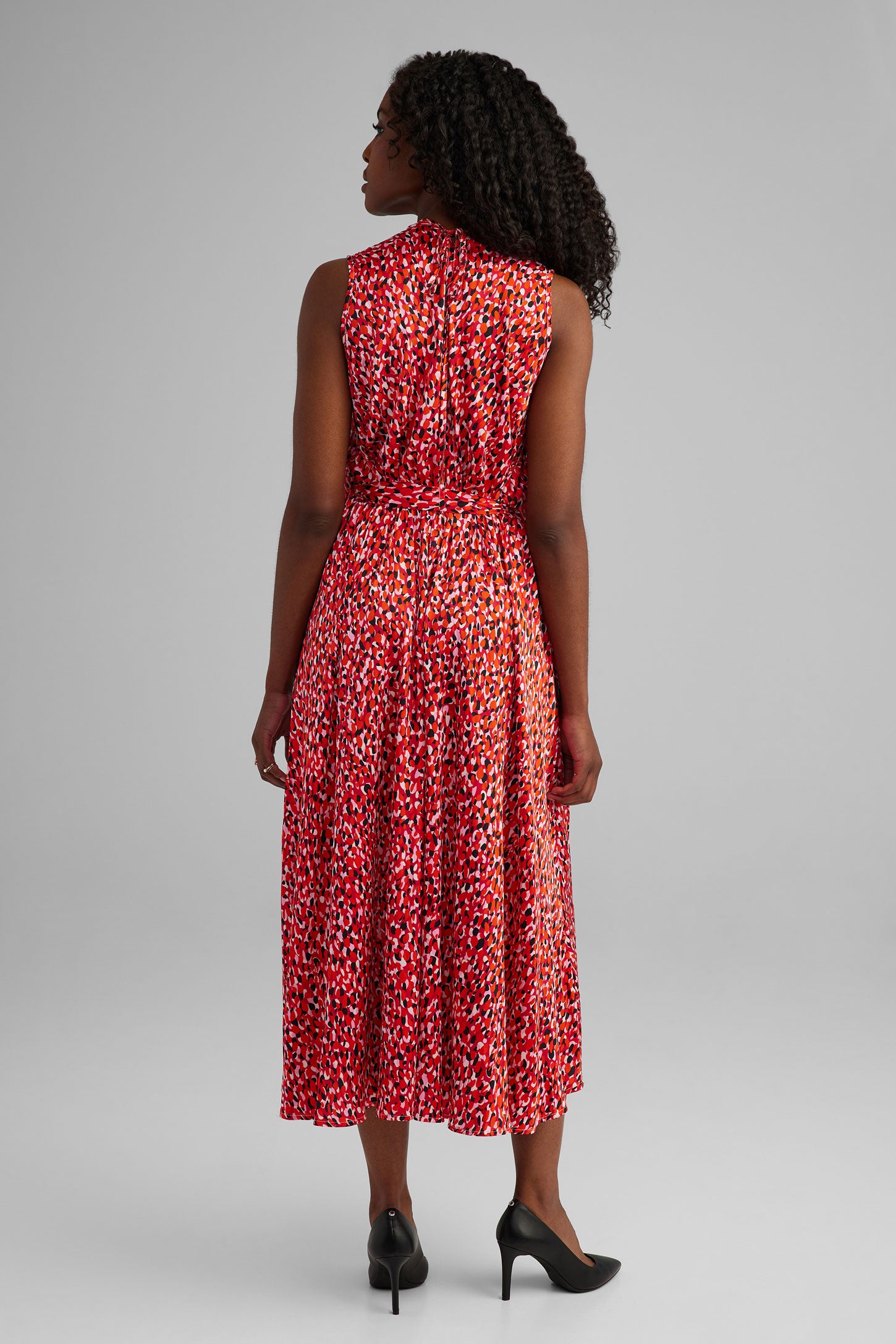 Robe longue cache-coeur - Femme && ROUGE