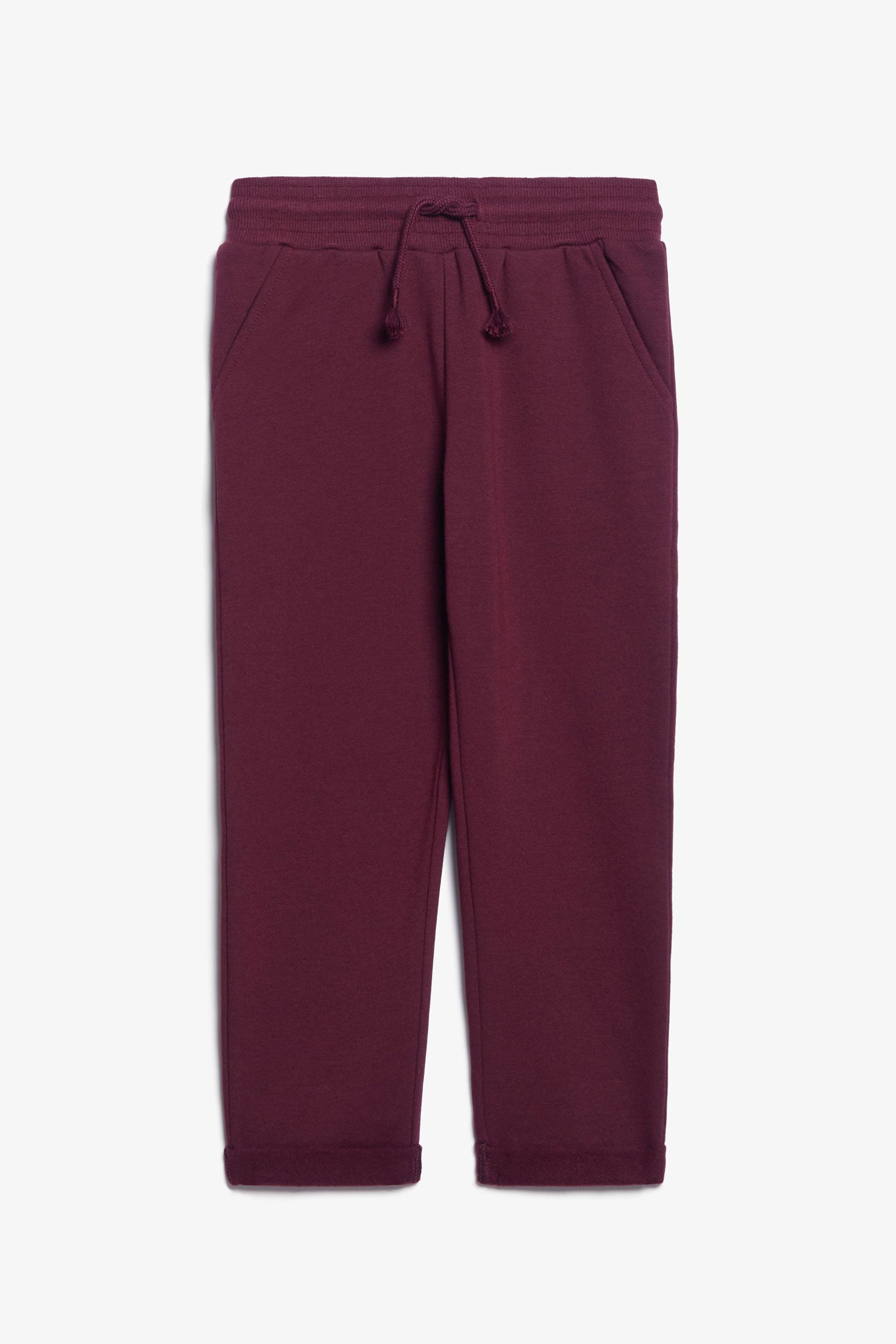 Pantalon coton ouaté - Enfant fille && BOURGOGNE