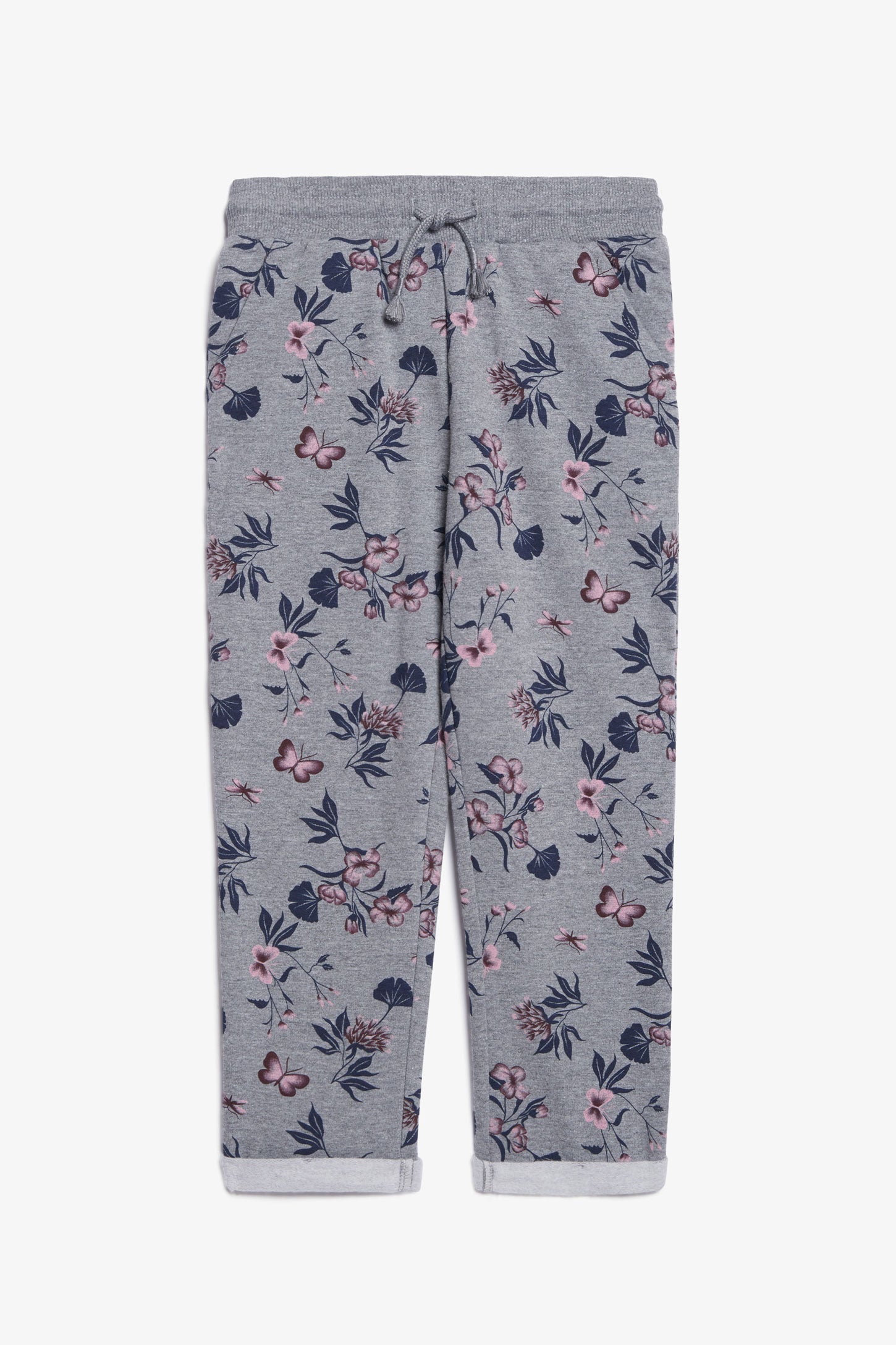 Pantalon coton ouaté - Enfant fille && GRIS MULTI