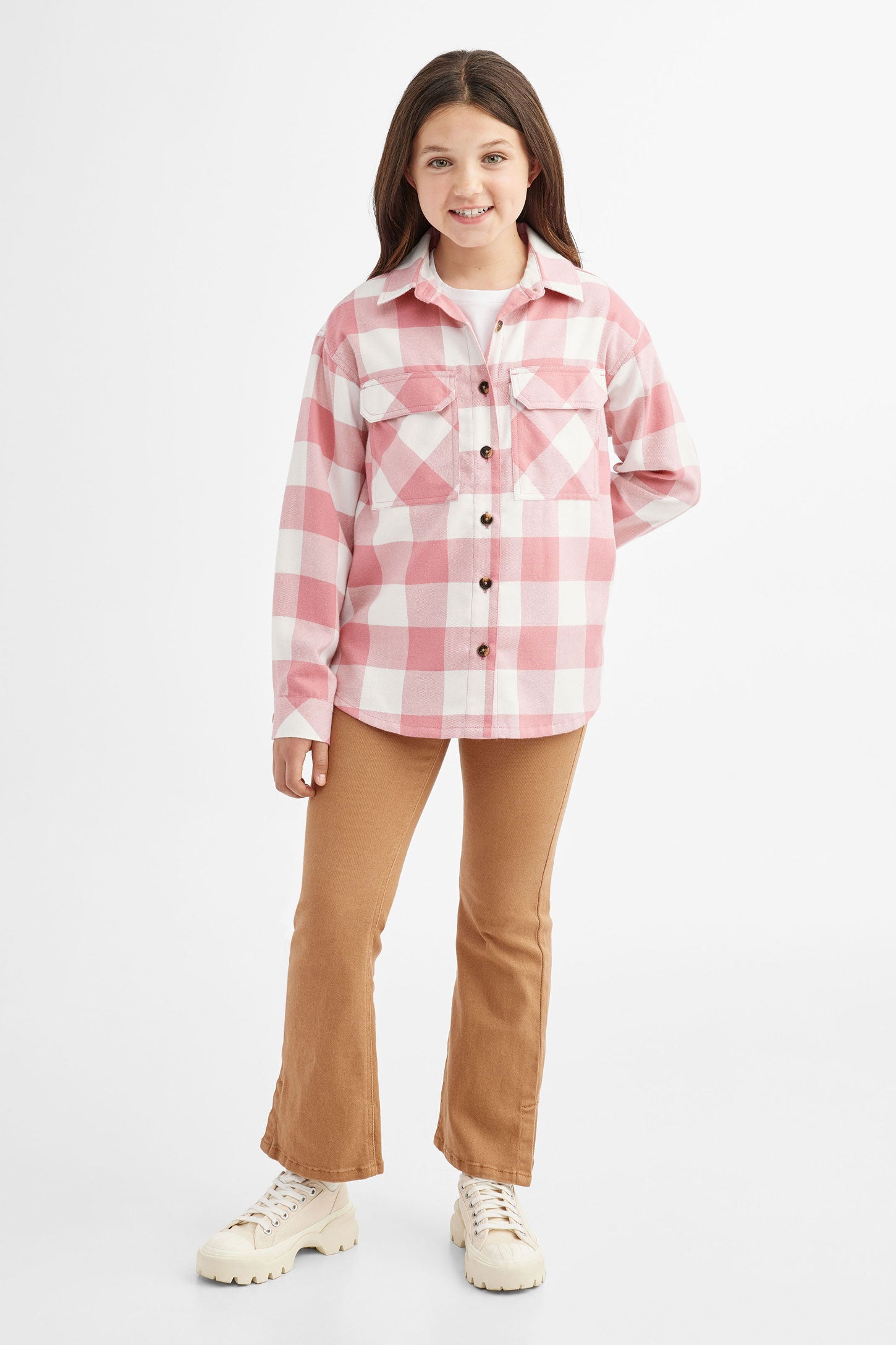 Chemise à carreaux Ado fille Aubainerie - Main Image