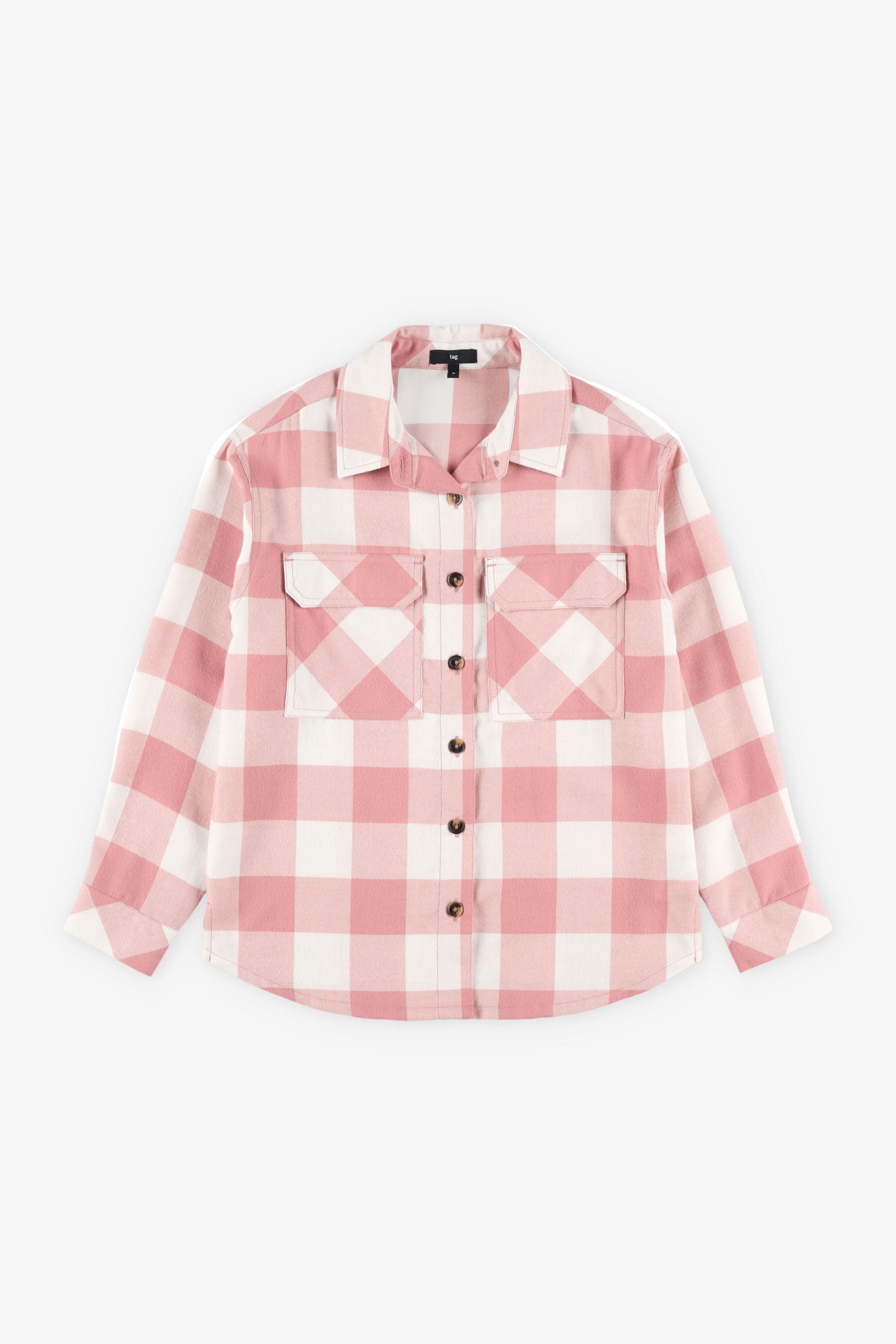 Chemise à carreaux - Ado fille && ROSE MULTI