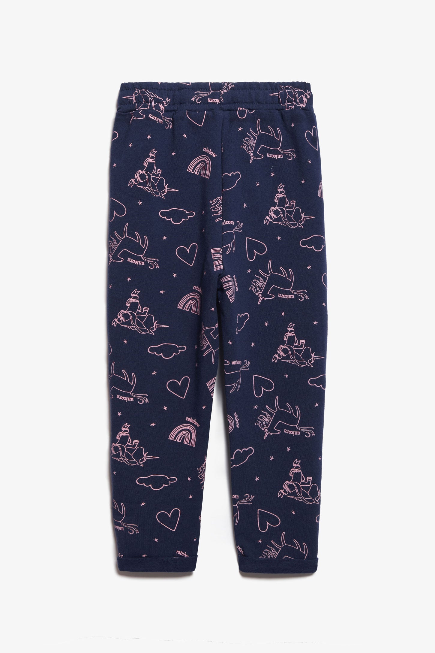 Pantalon coton ouaté imprimé - Bébé fille && BLEU MARINE MUL