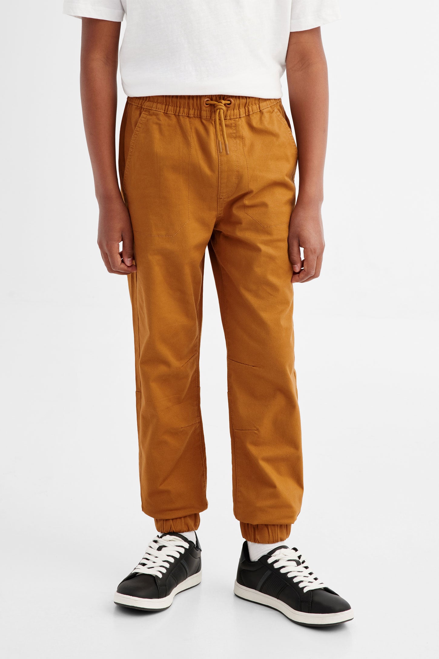 Pantalon jogger en twill, 2/50$ - Ado garçon && JAUNE