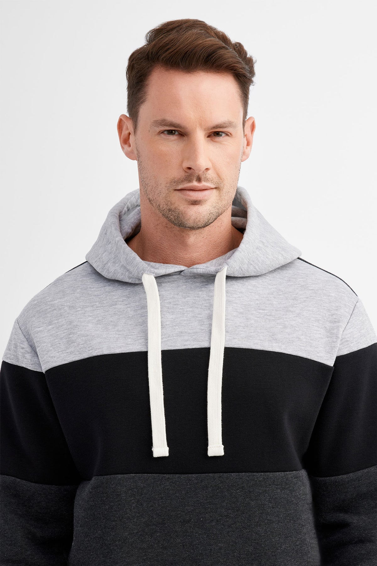 Veste Homme Polaire à Capuche Zippée Poche Polka Dot – Chaud Et Décontracté Automne/Hiver