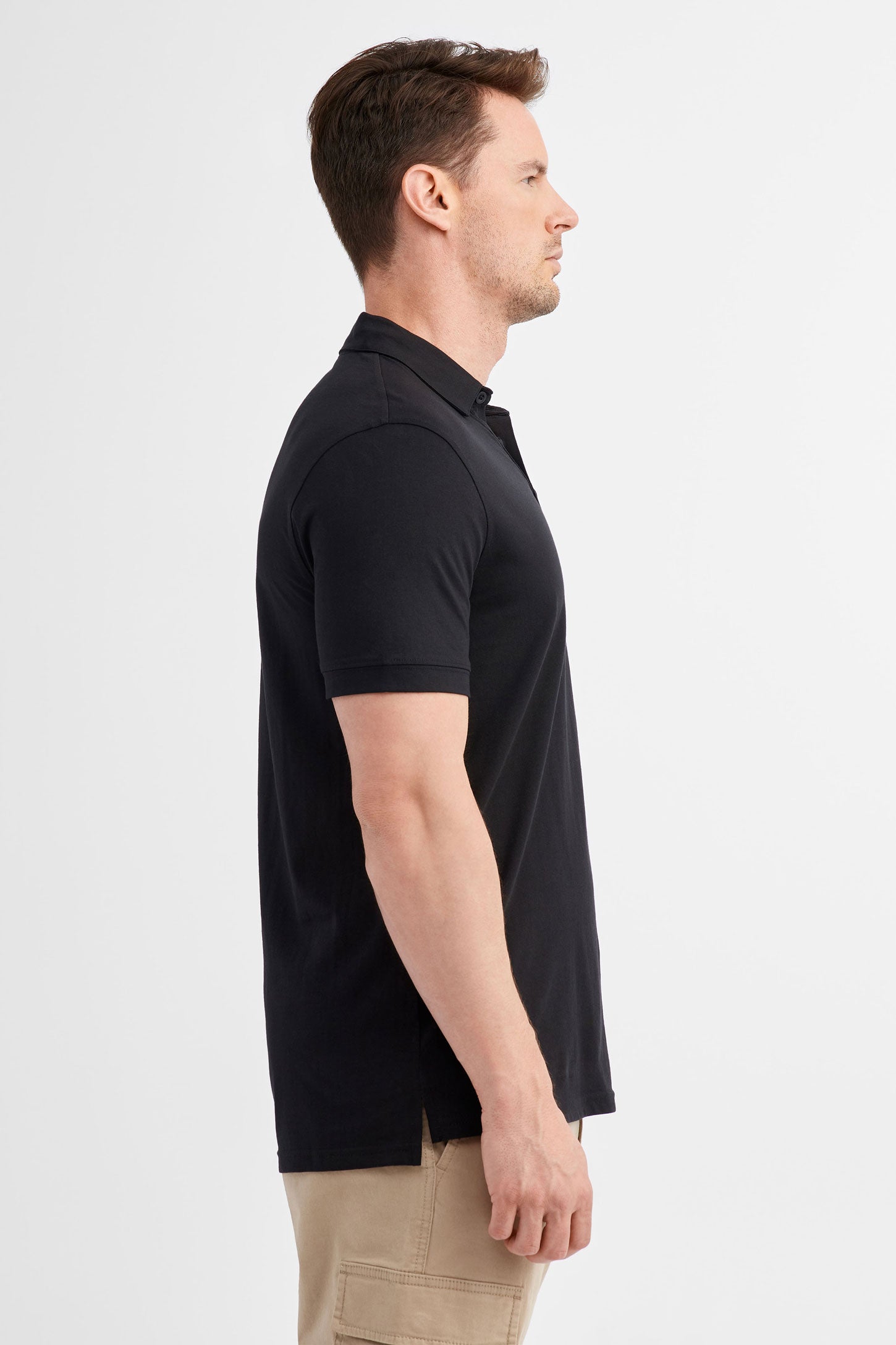 Prix pop, Polo manches courtes en coton - Homme && NOIR