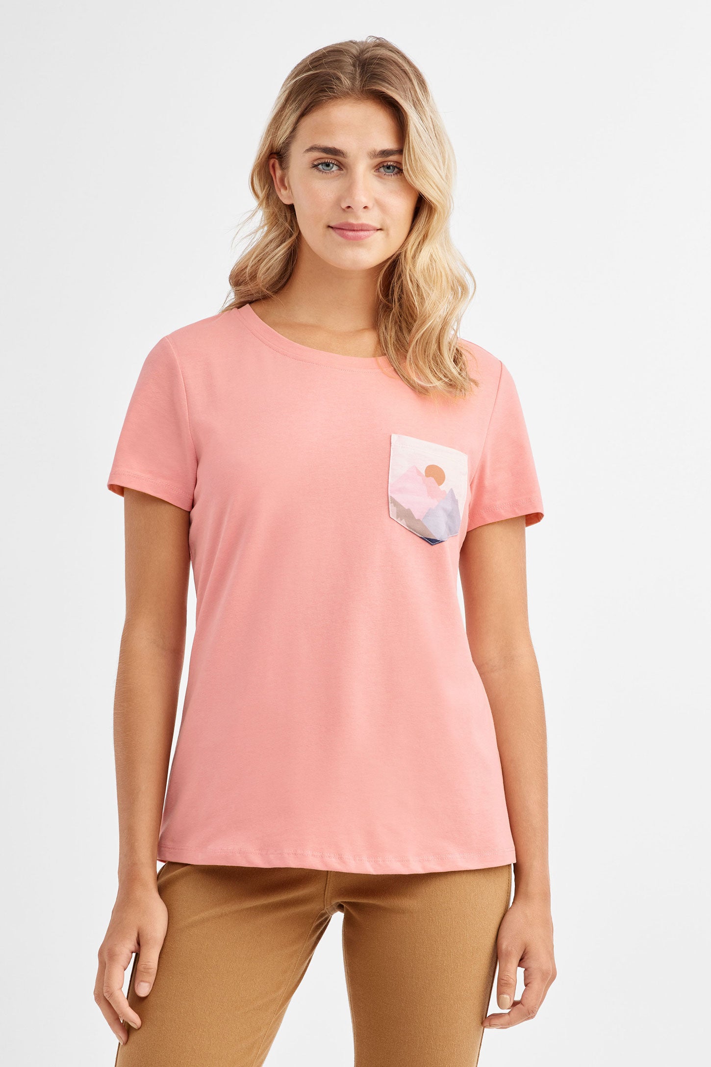 Duos futés, T-shirt à poche en coton, 2/30$ - Femme && ROSE