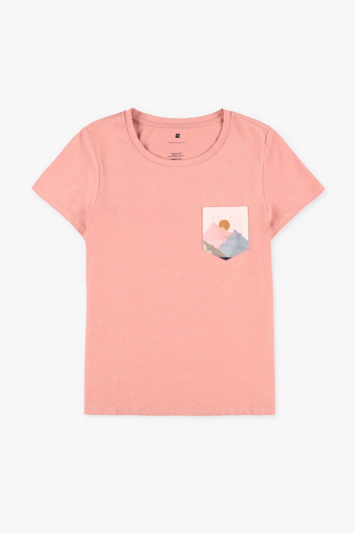 Duos futés, T-shirt à poche en coton, 2/30$ - Femme && ROSE