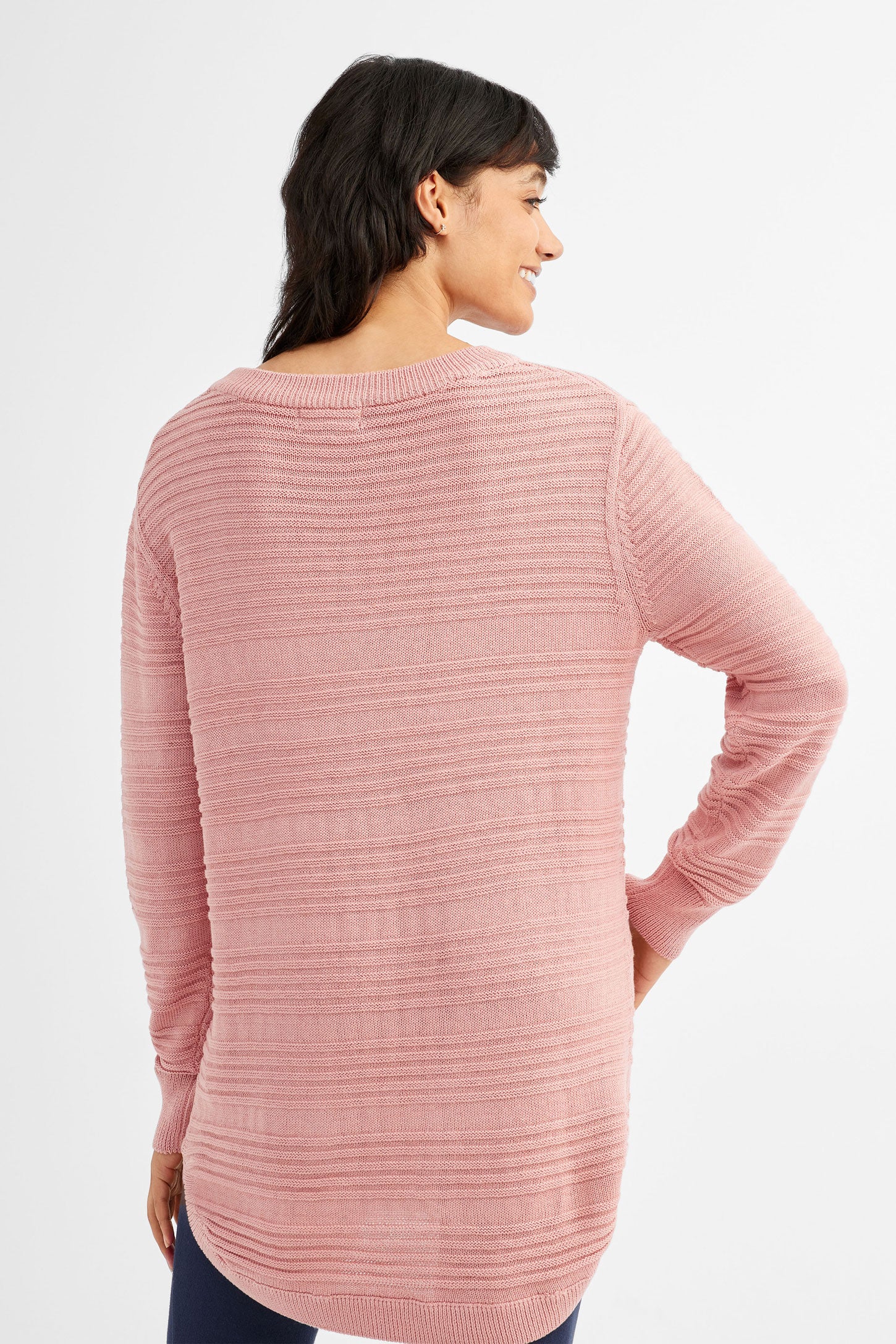 Chandail tricot col bateau - Femme && ROSE