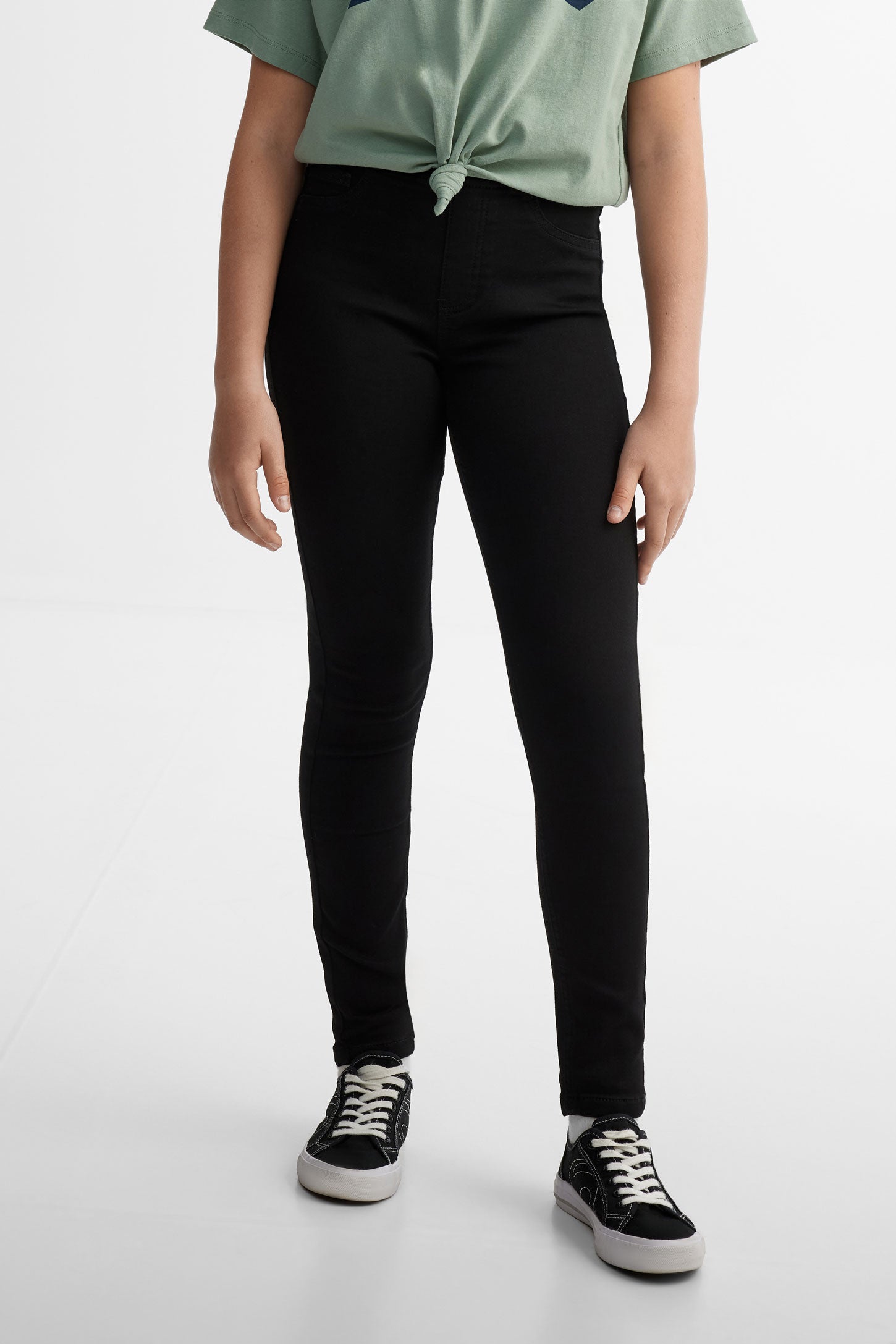 Jegging coupe ajustée - Ado fille && NOIR