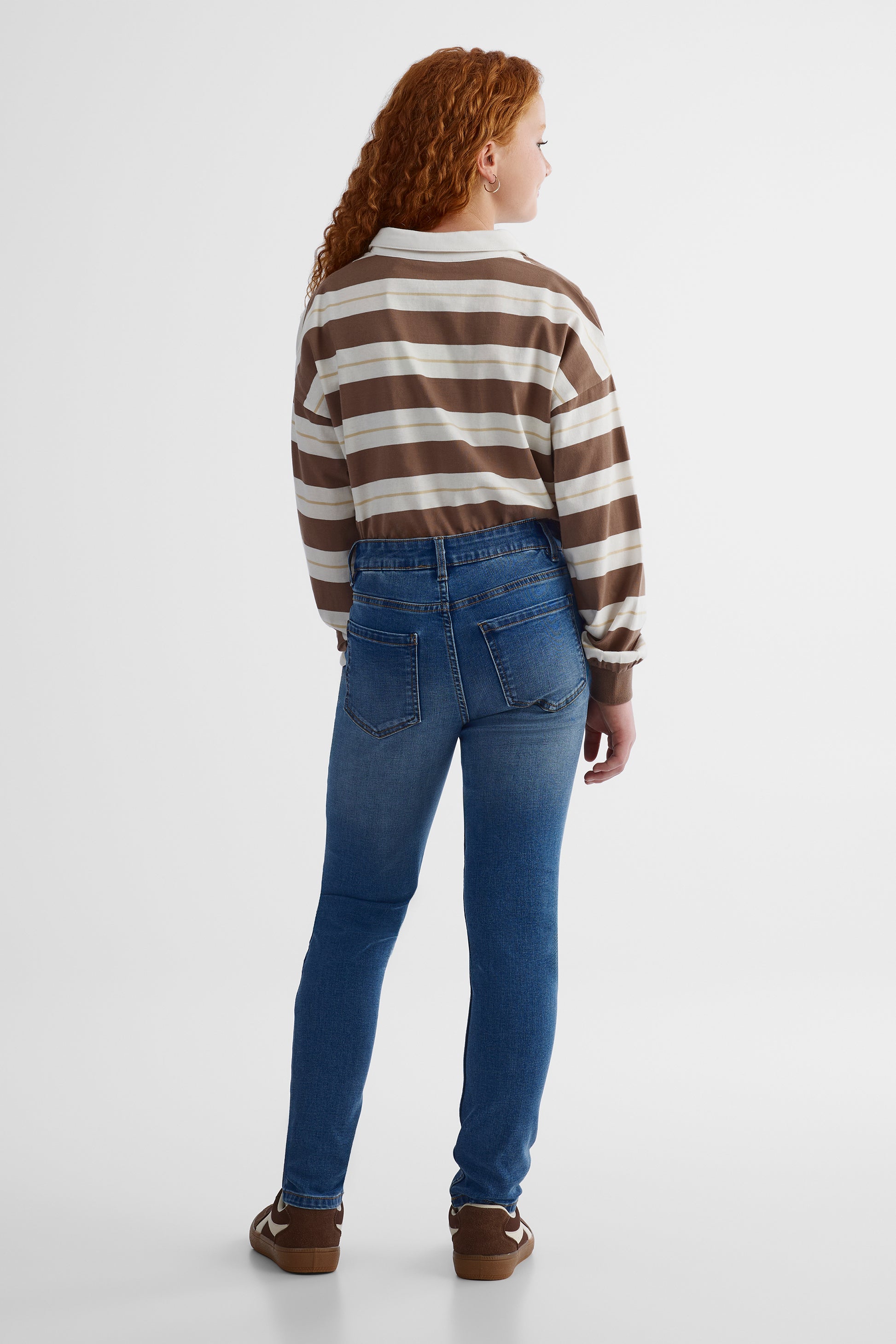 Jeans coupe ajustée – Ado fille && BLEU MOYEN
