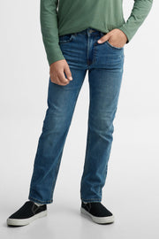 Jeans coupe droite - Ado garçon && BLEU MOYEN