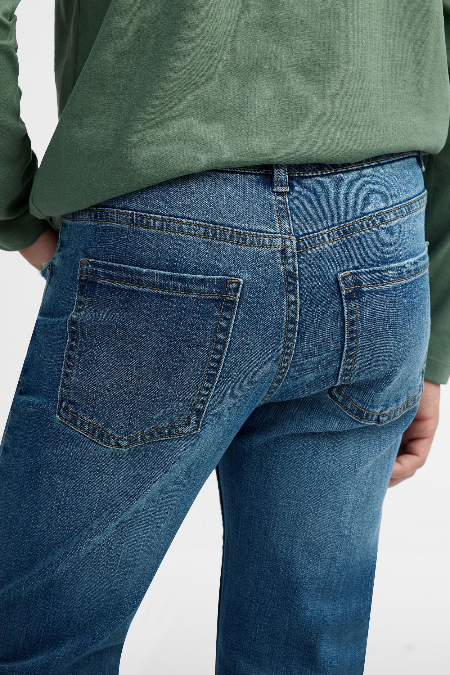 Jeans coupe droite - Ado garçon && BLEU MOYEN