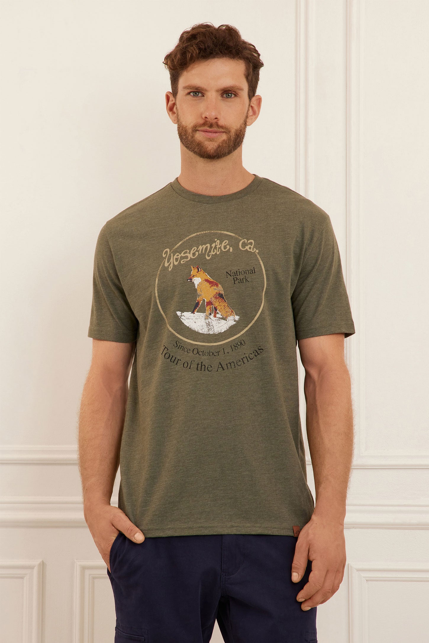 T-shirt imprimé - Homme && KAKI