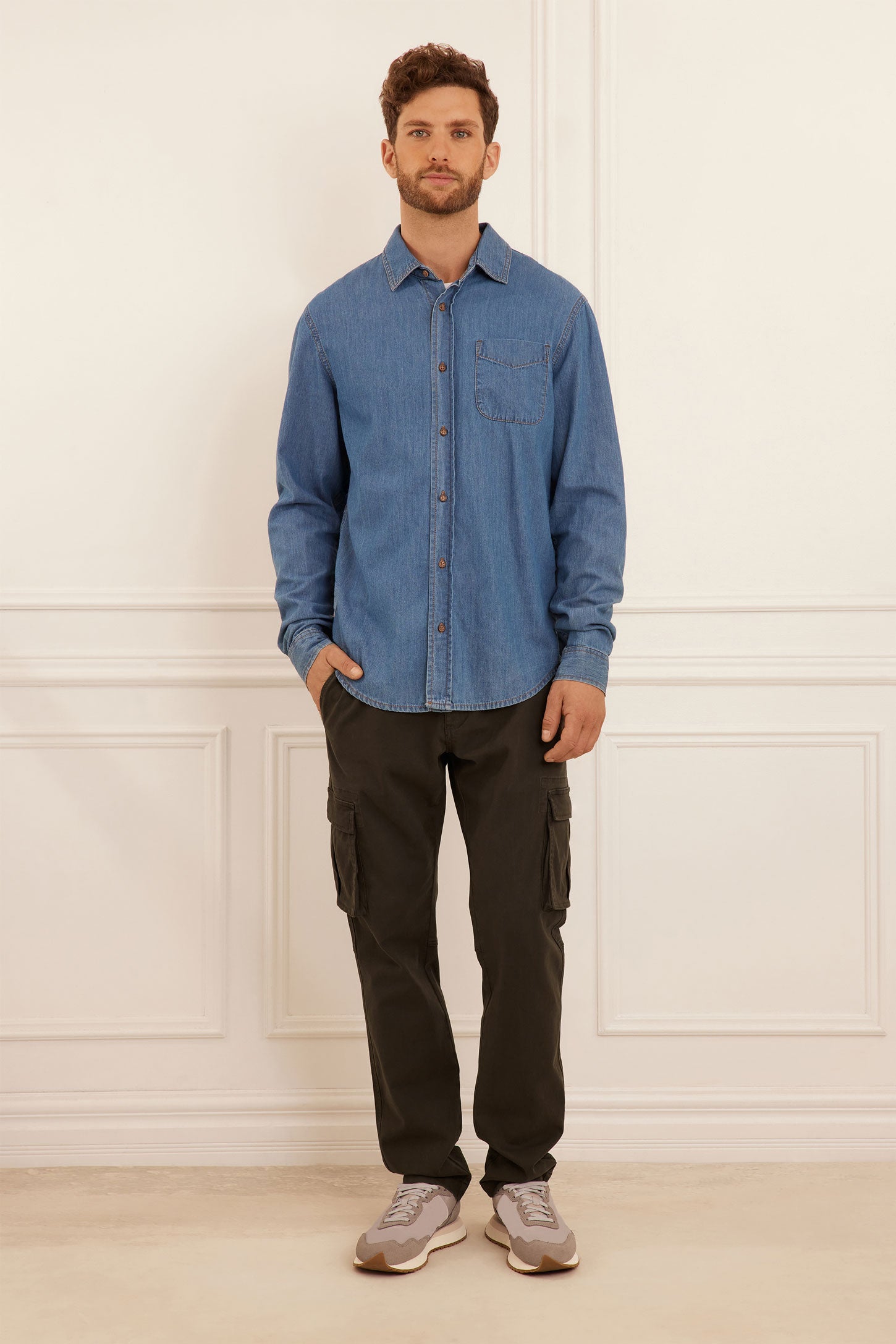 LEVI'S - Men's Western shirt with contrasting collar - GH-Stores.com
